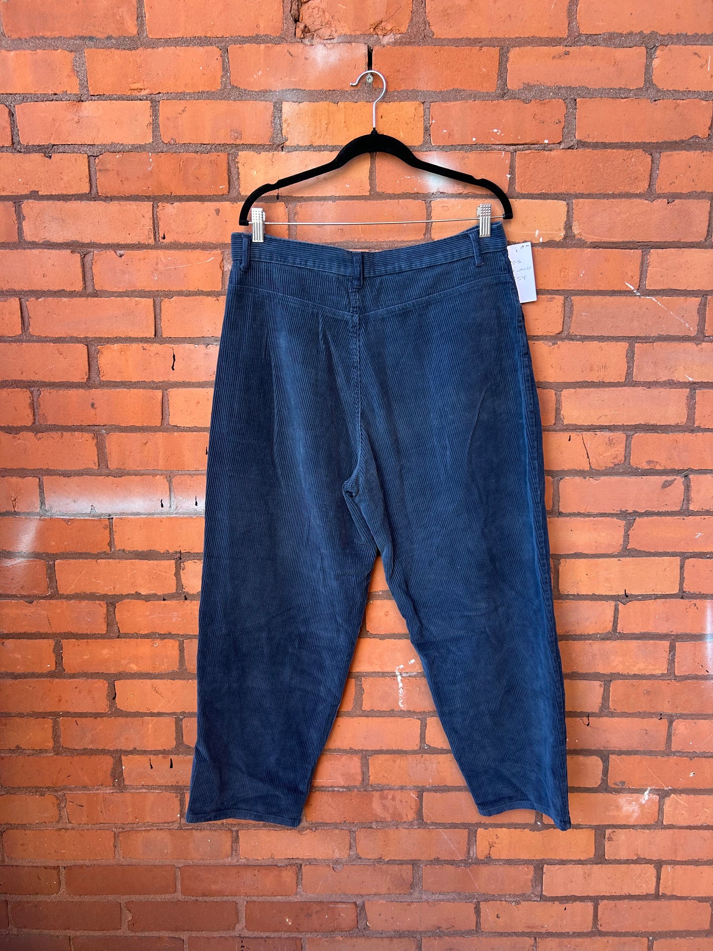 90’s Vintage Blue Cord Pants / 34 Waist