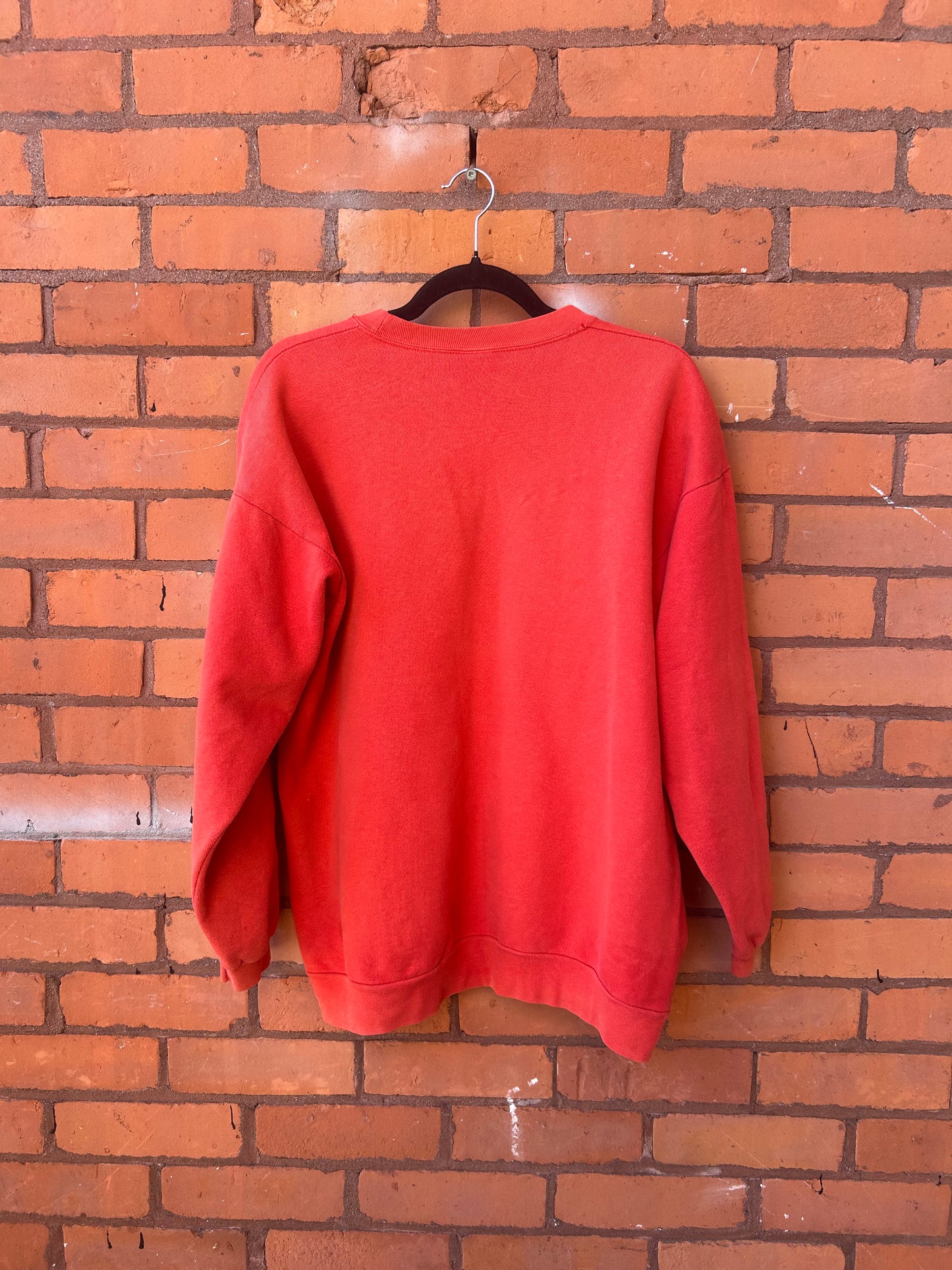 90’s Vintage Guess Orange Logo Crewneck Sweater / Size L