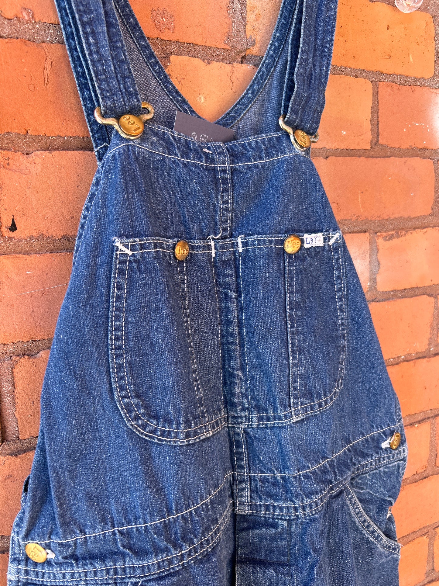 70’s Vintage Lee Blue Denim Overalls / 32 Waist