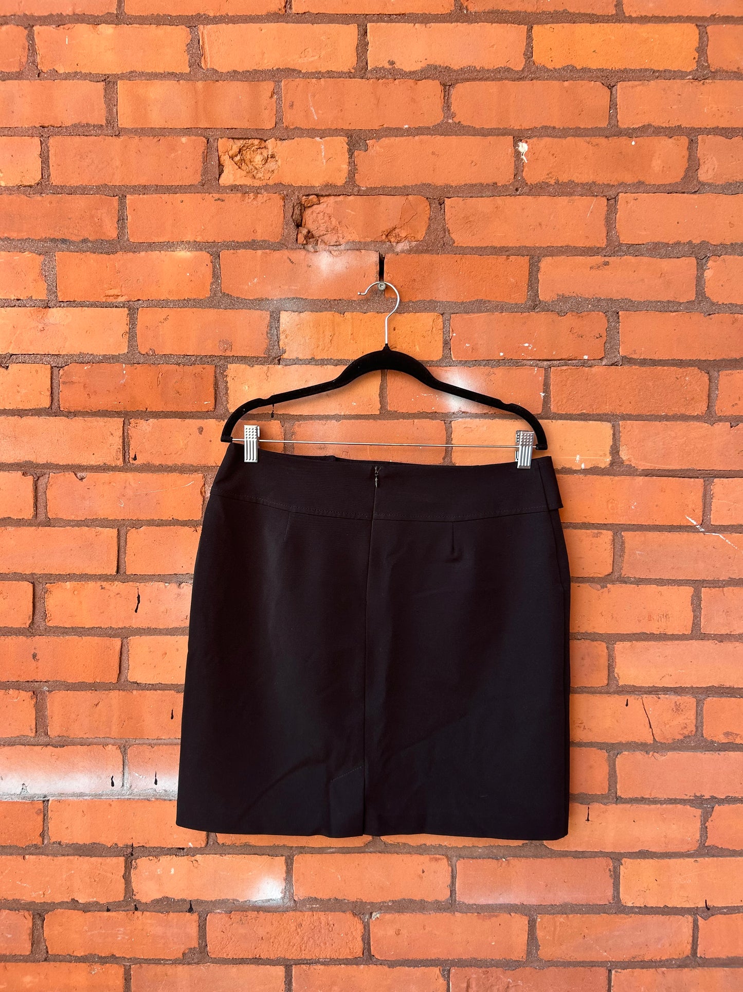 90’s Vintage Black Belted Mini Skirt / 34 Waist