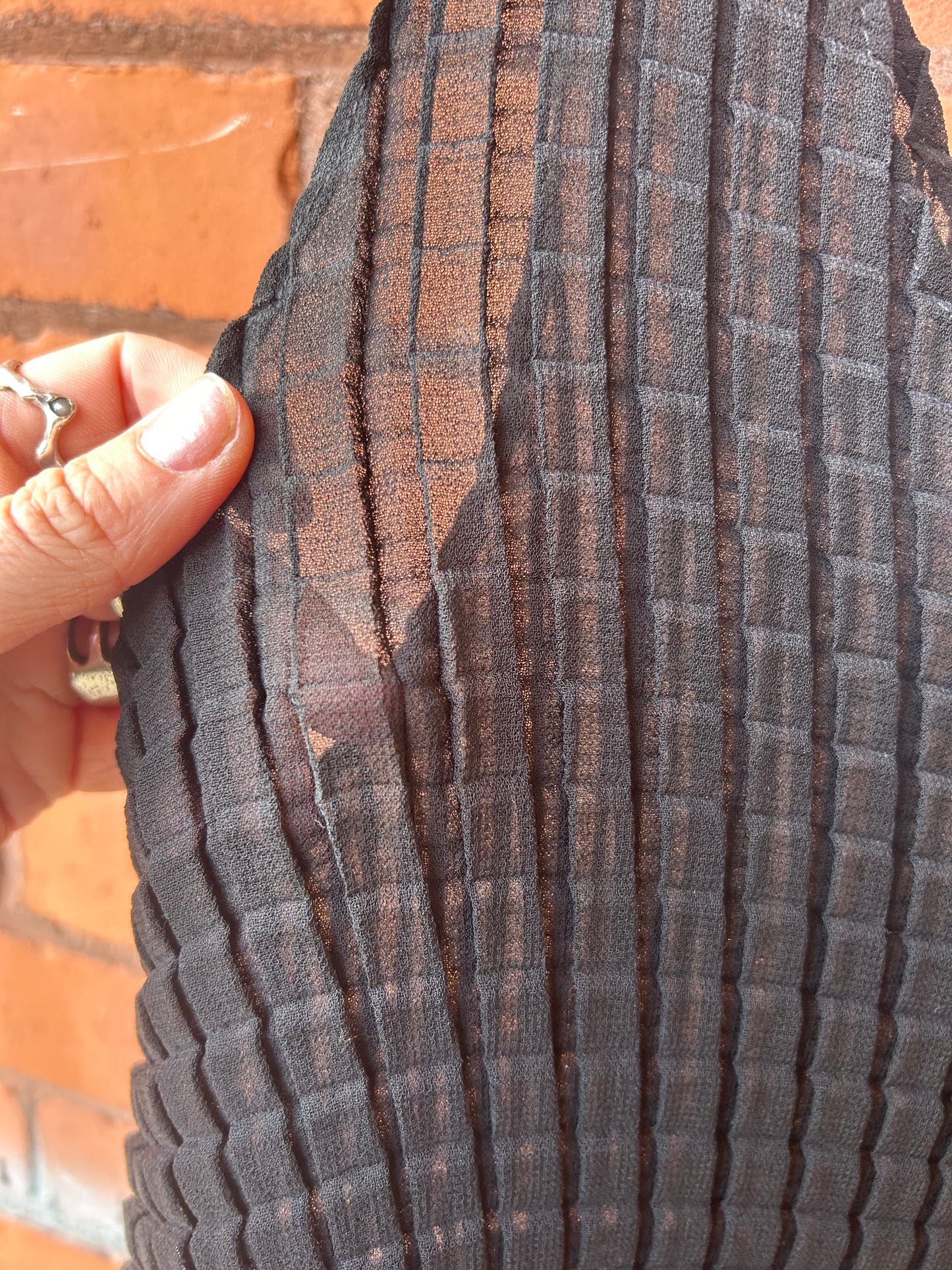 90’s Vintage Black Sheer Tank Top / Size L