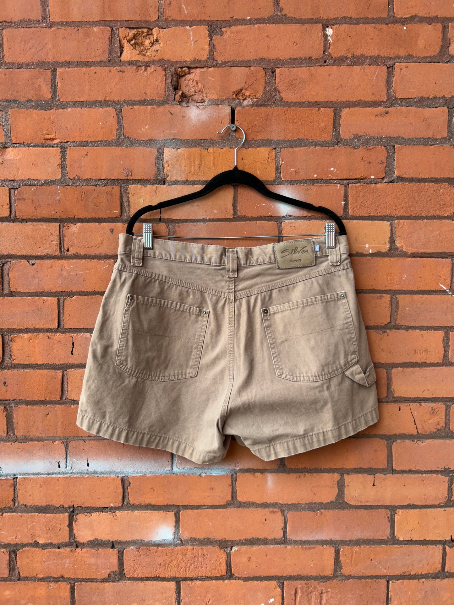 90’s Vintage Brown Carpenter Cargo Mid Rise Shorts / 34 Waist
