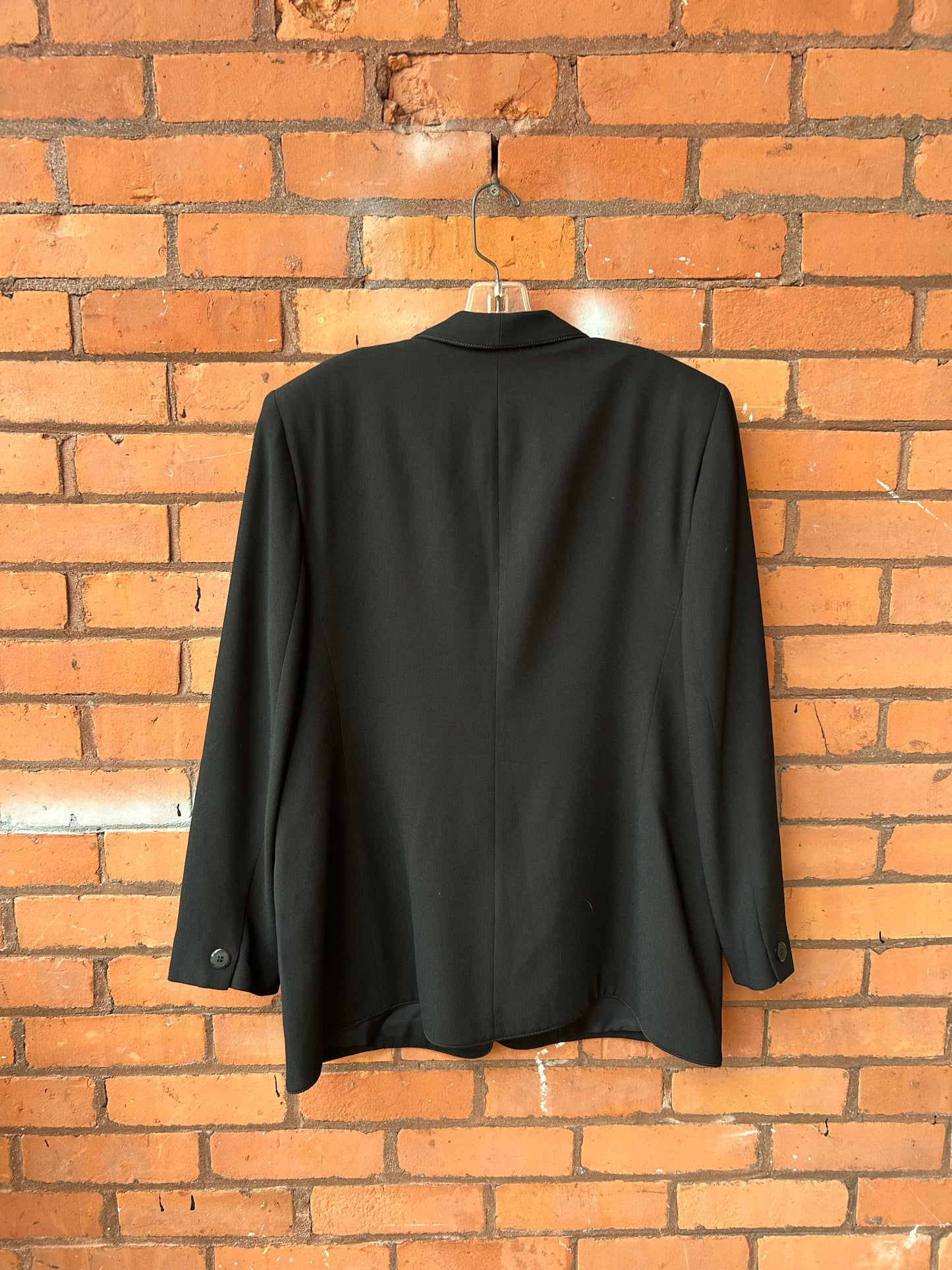 90’s Vintage Black Double Breasted Essential Blazer / Size L