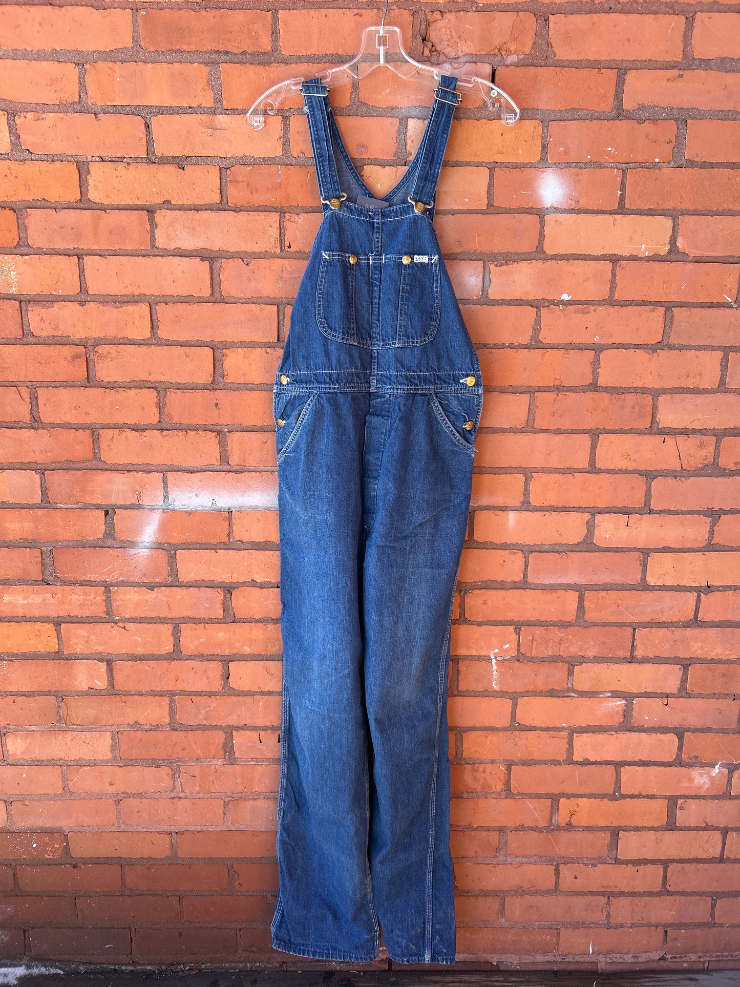 70’s Vintage Lee Blue Denim Overalls / 32 Waist