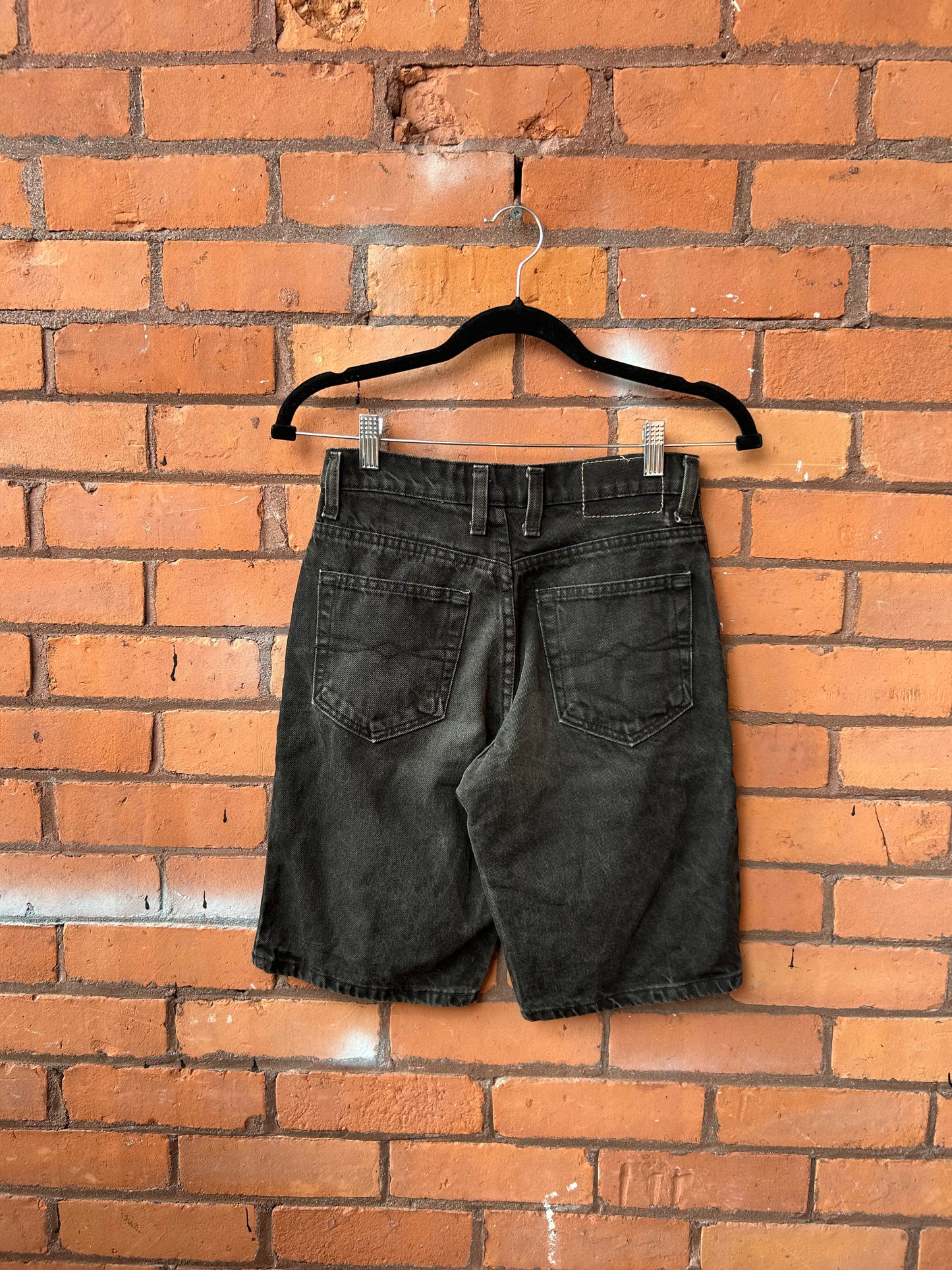90’s Vintage Black Mid Length Jorts / 26 Waist