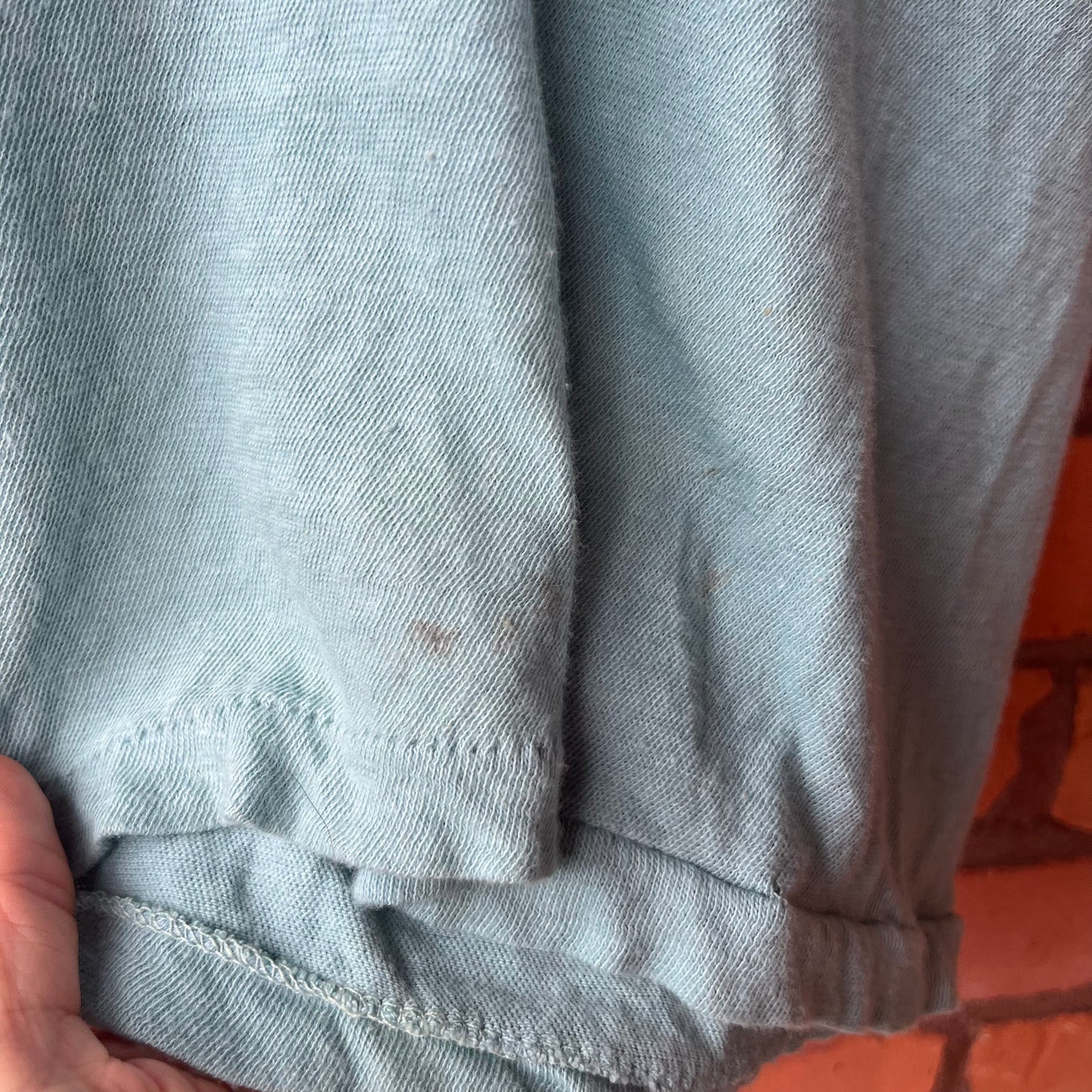 70’s Vintage Blue San Francisco Ringer Baby Tee / Size S-M