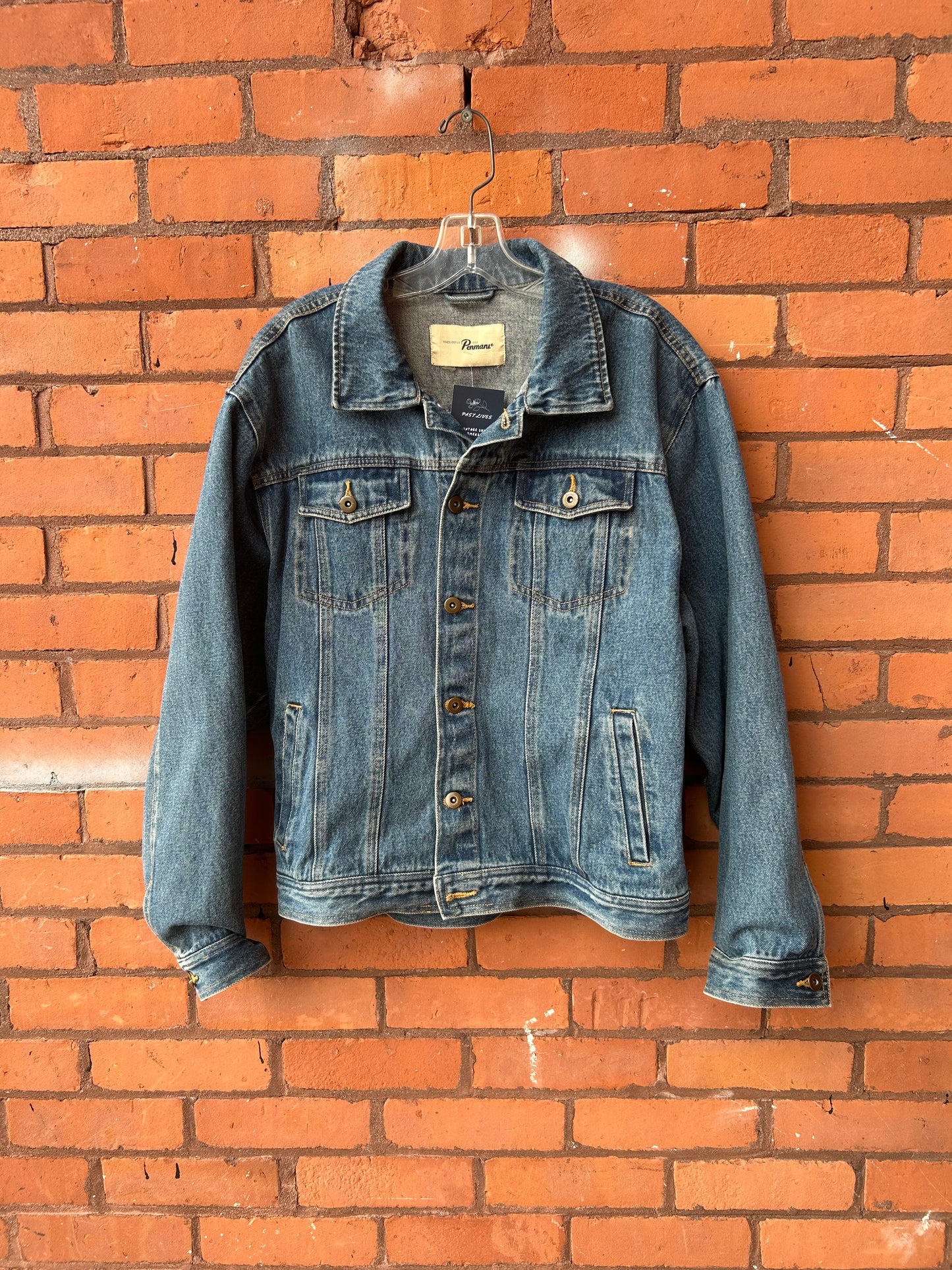 90’s Vintage Blue Denim Jacket / Size L