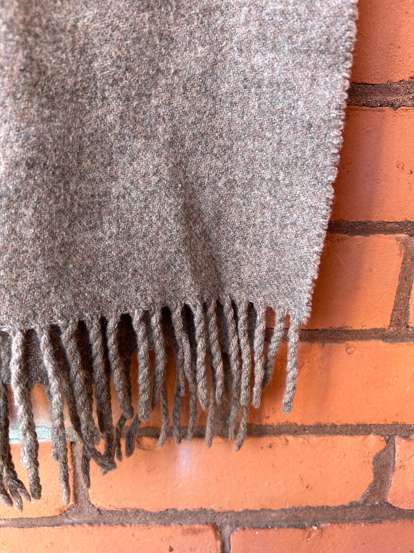 90’s Vintage Taupe Wool Scarf