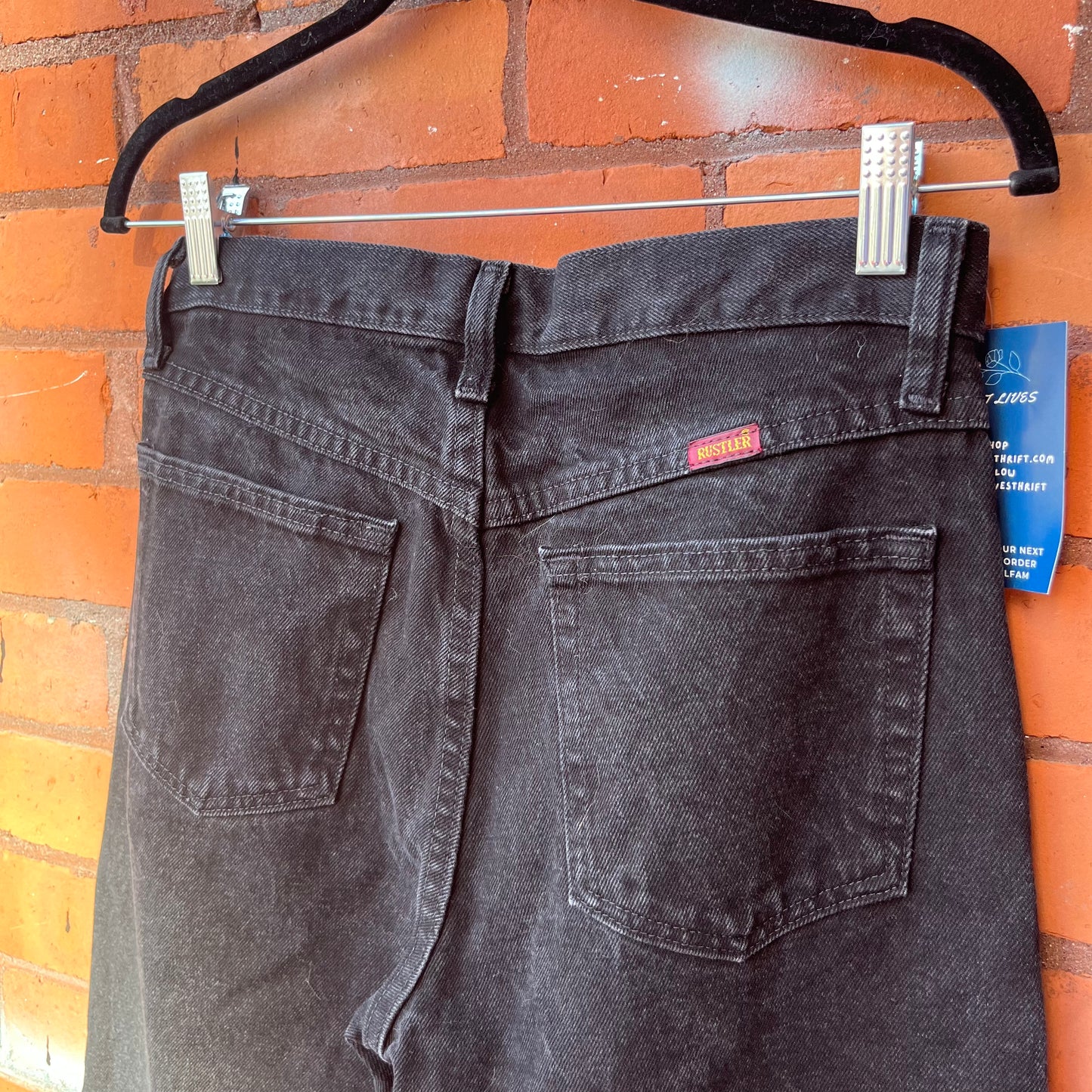 90’s Vintage Faded Black Mid Rise Jeans / 30 Waist