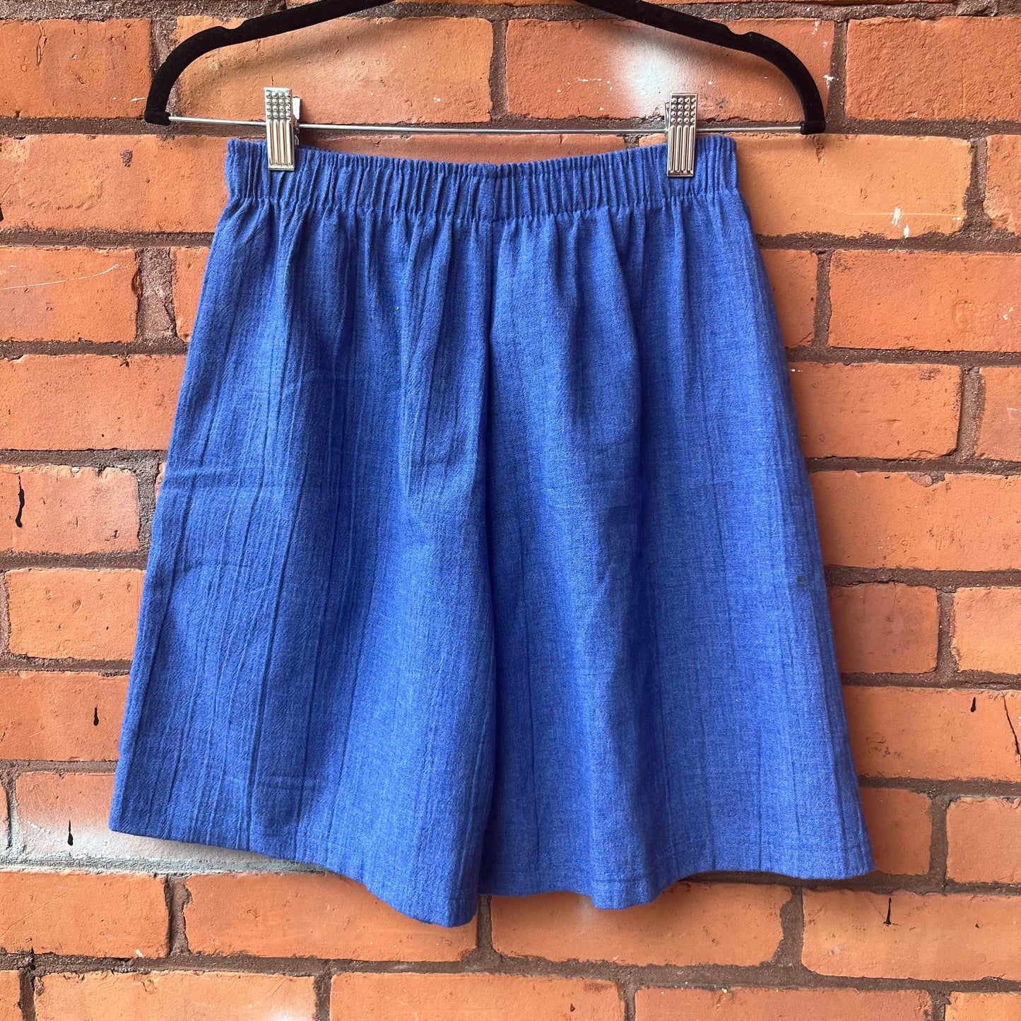 90’s Vintage Cobalt Blue Light Summer Shorts / 28-32 Waist
