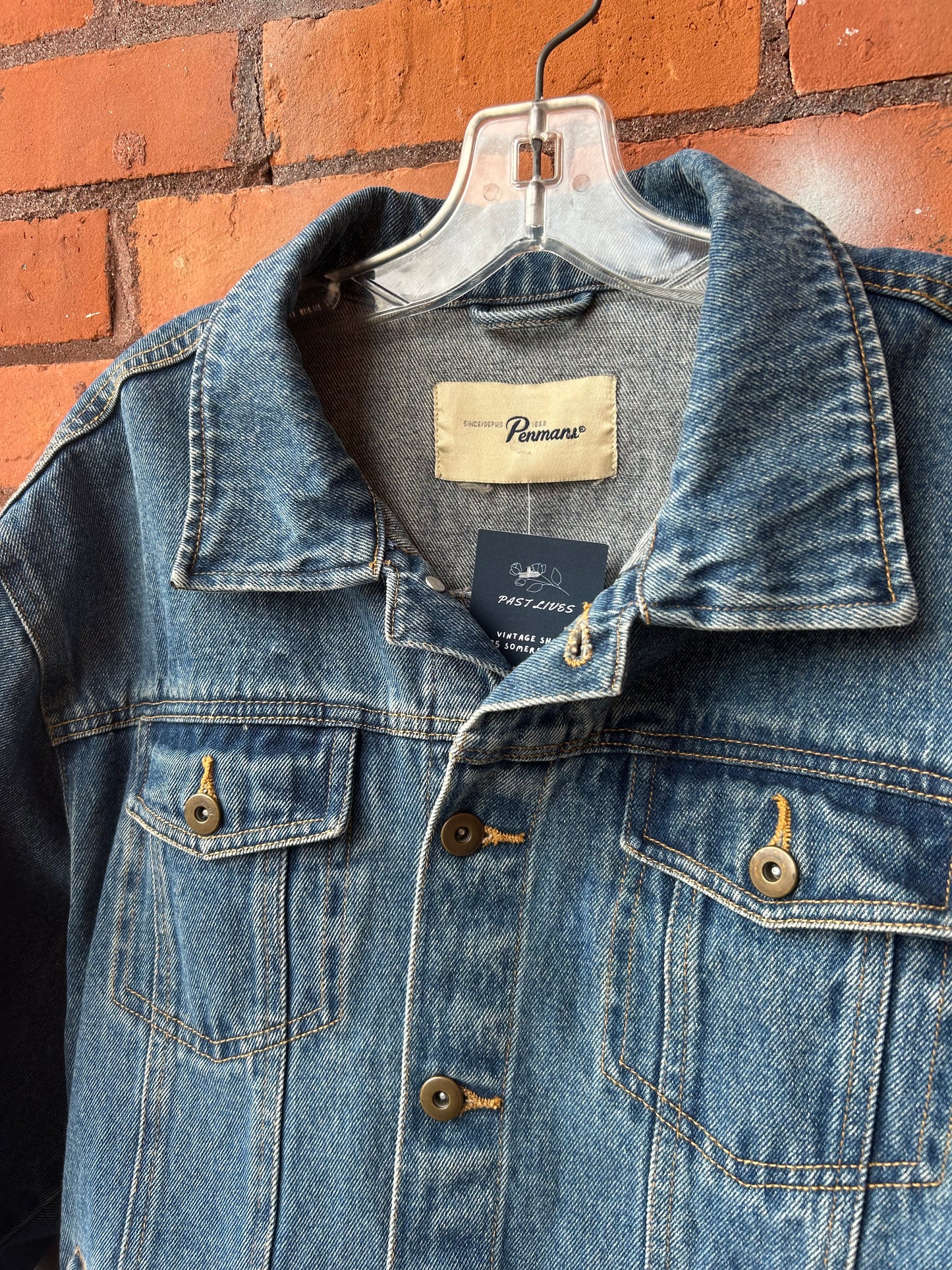 90’s Vintage Blue Denim Jacket / Size L