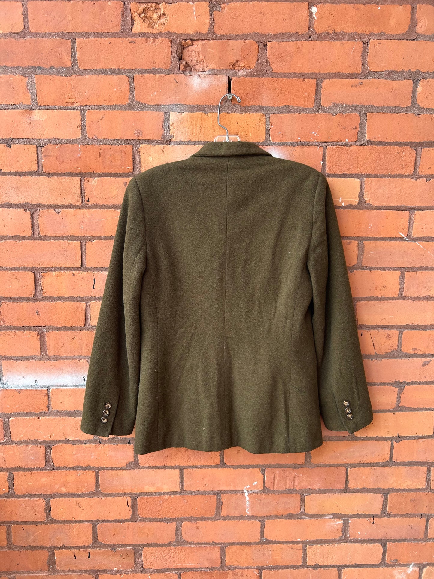 90’s Vintage Gap Olive Green Wool Blazer / Size S