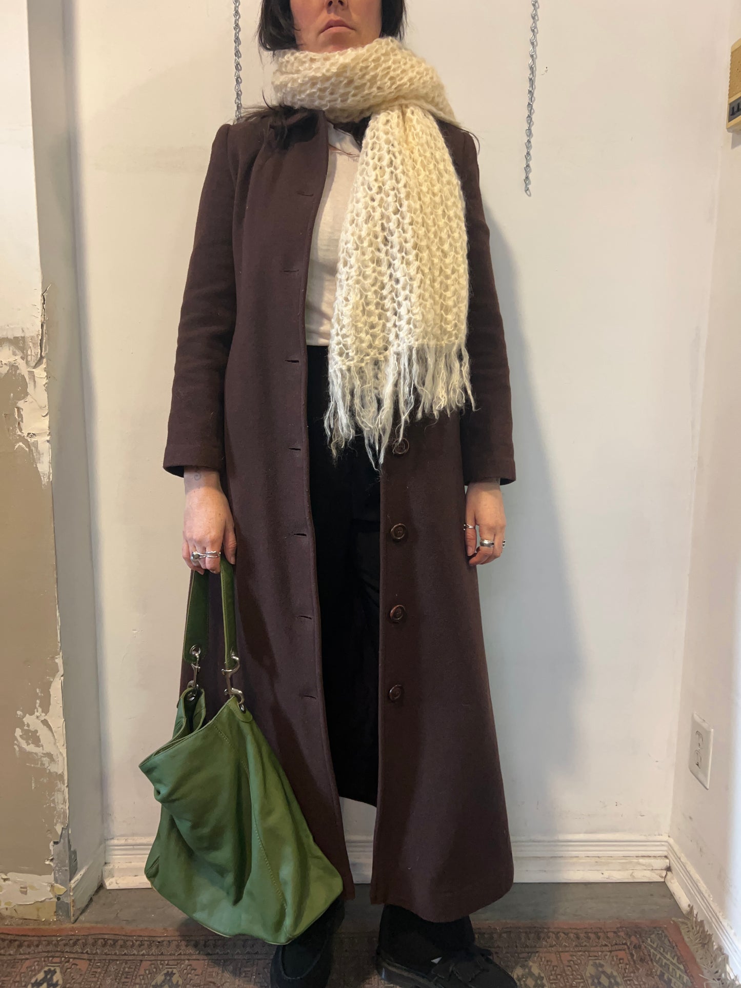 Y2K Vintage Green Italian Leather Slouchy Purse