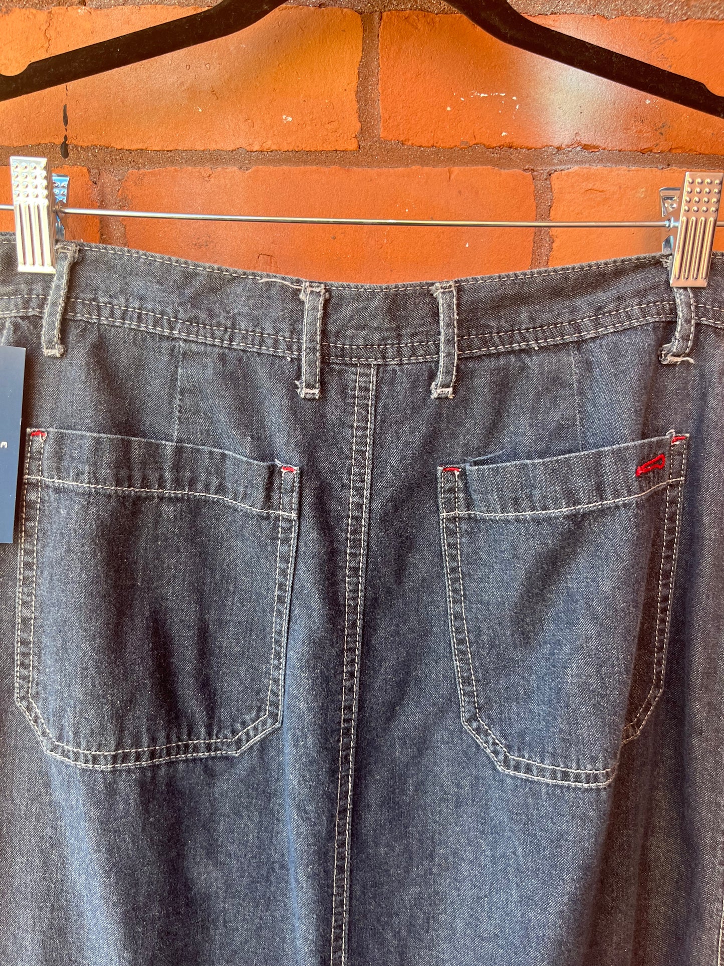 90’s Vintage Denim Maxi Skirt / 28 Waist