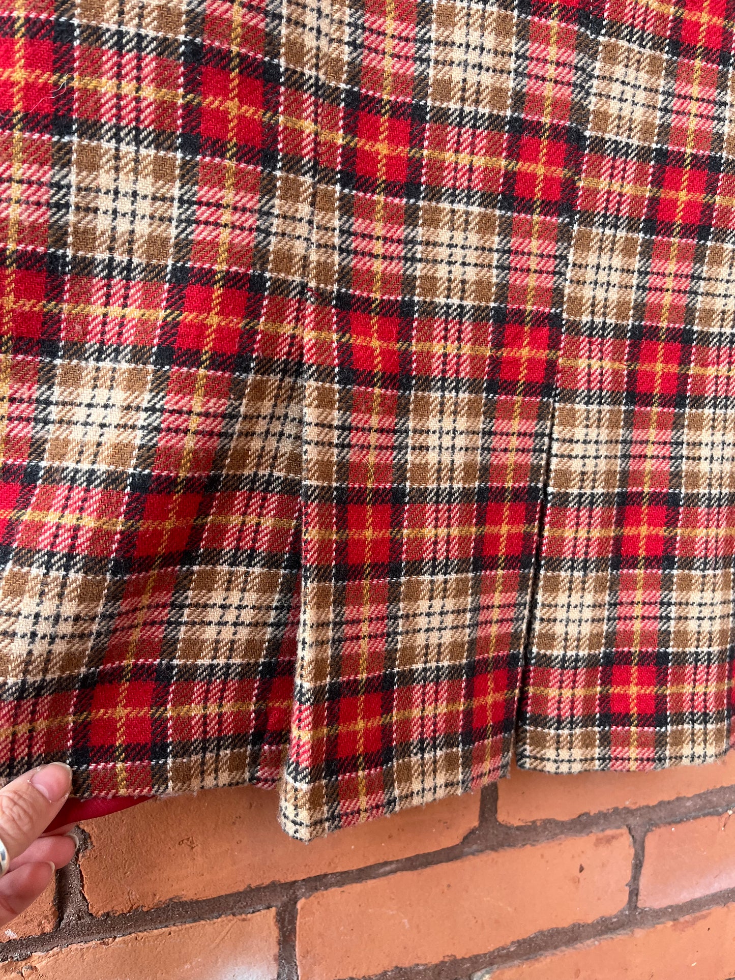 90’s Vintage Plaid Pleated Mini Skirt / 30 Waist