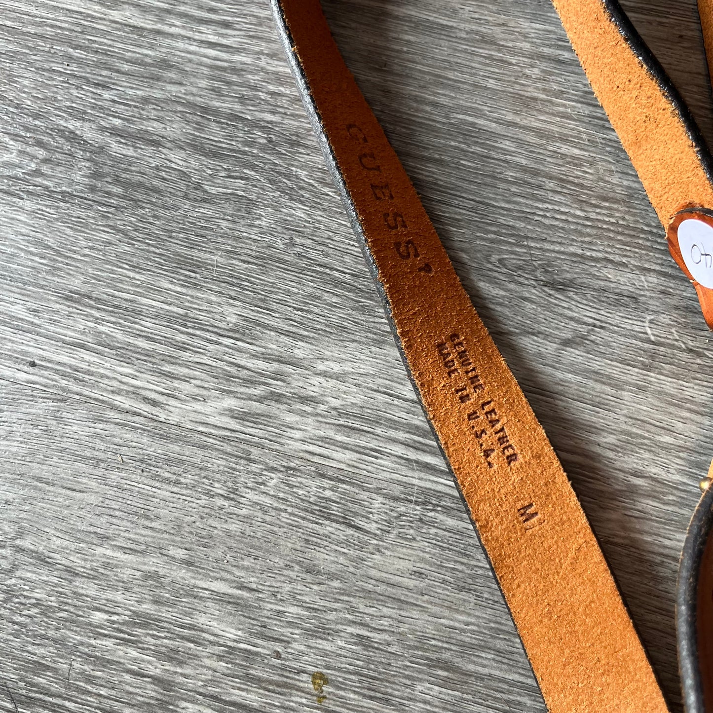 90’s Vintage Brown Leather Guess Belt / 29 - 32 Waist