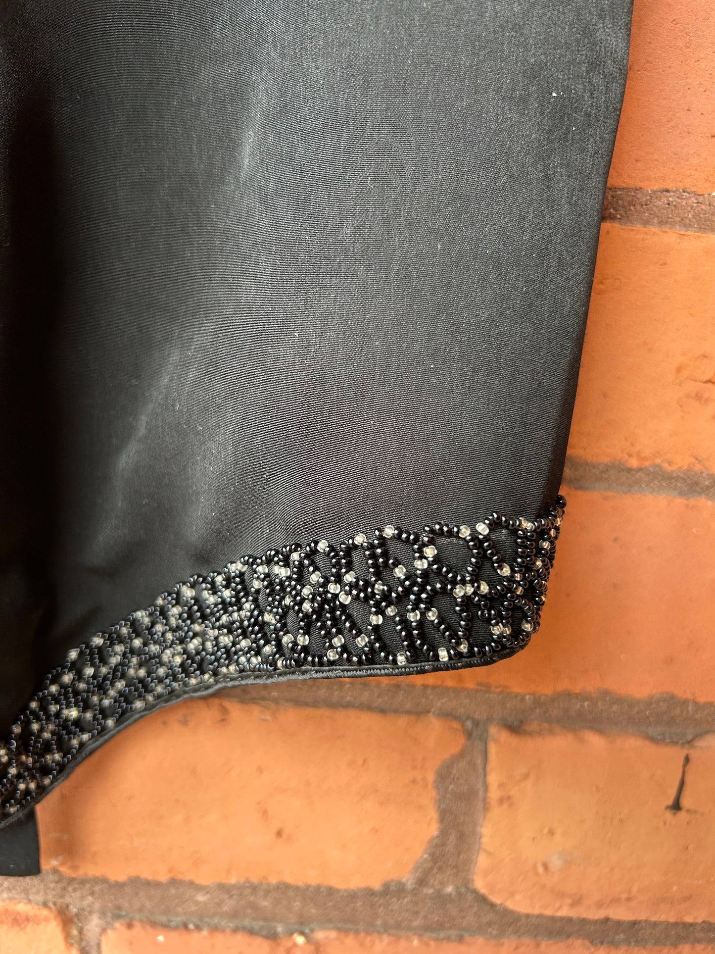90’s Vintage Black Beaded Vest / Size M-L