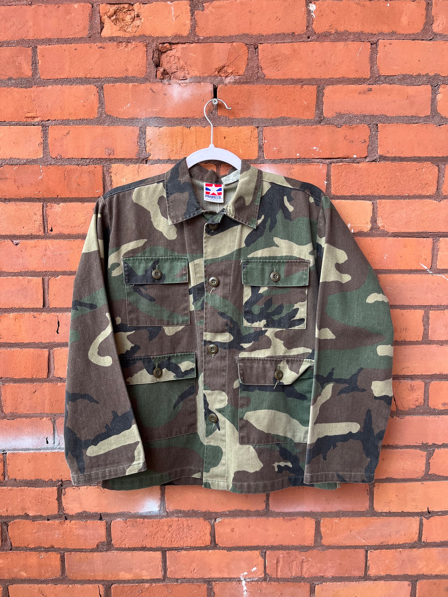 90’s Vintage Army Button Down Shacket / Size S