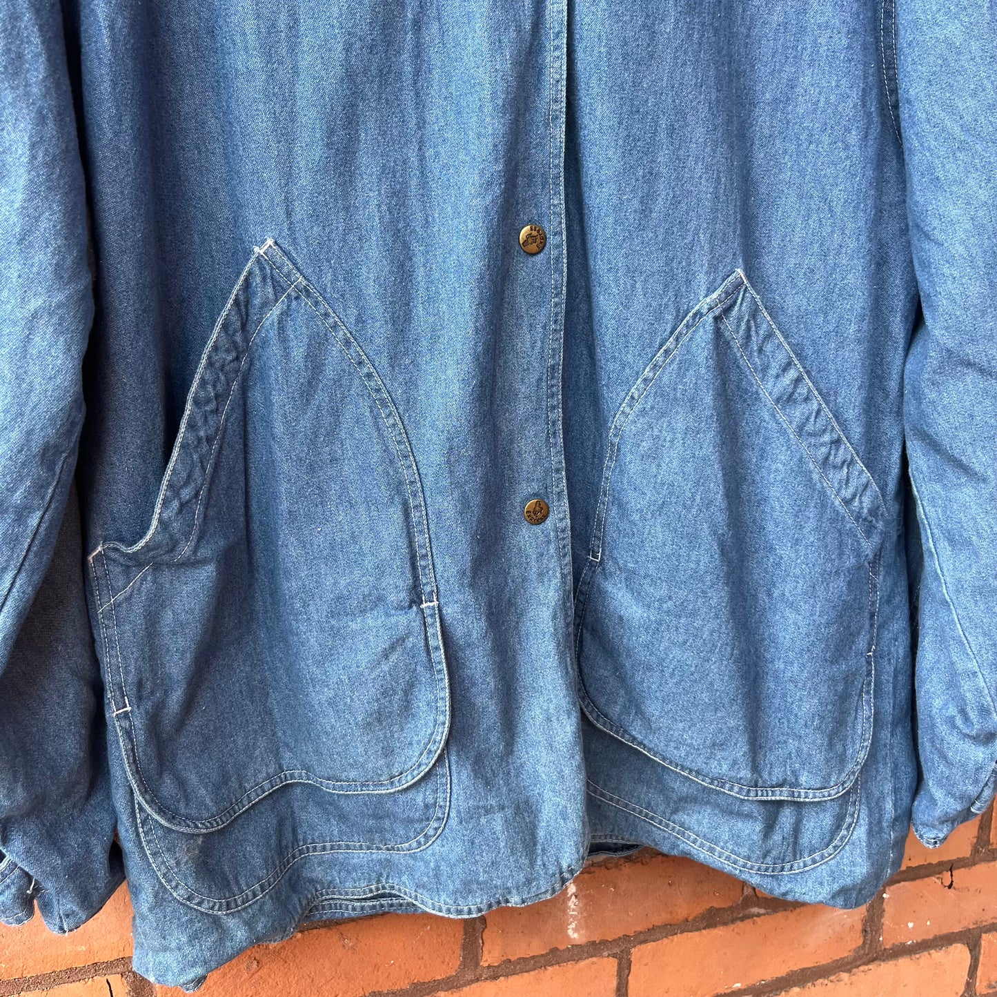 90’s Vintage Denim Slouchy Chore Coat / Size XXL