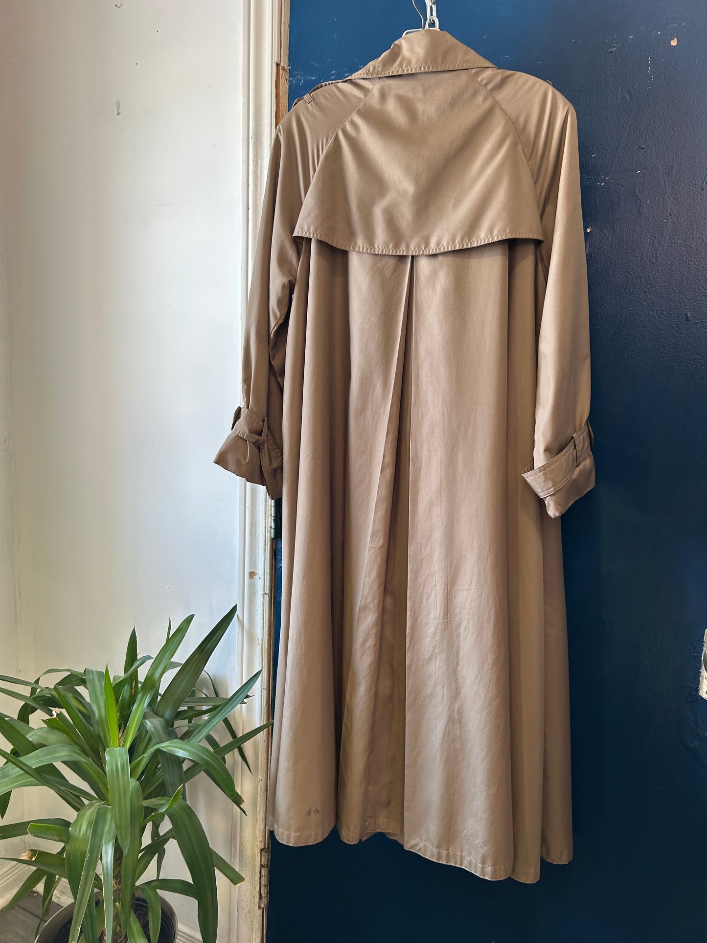 90’s Vintage Khaki A-Line Trench coat / Size S-M