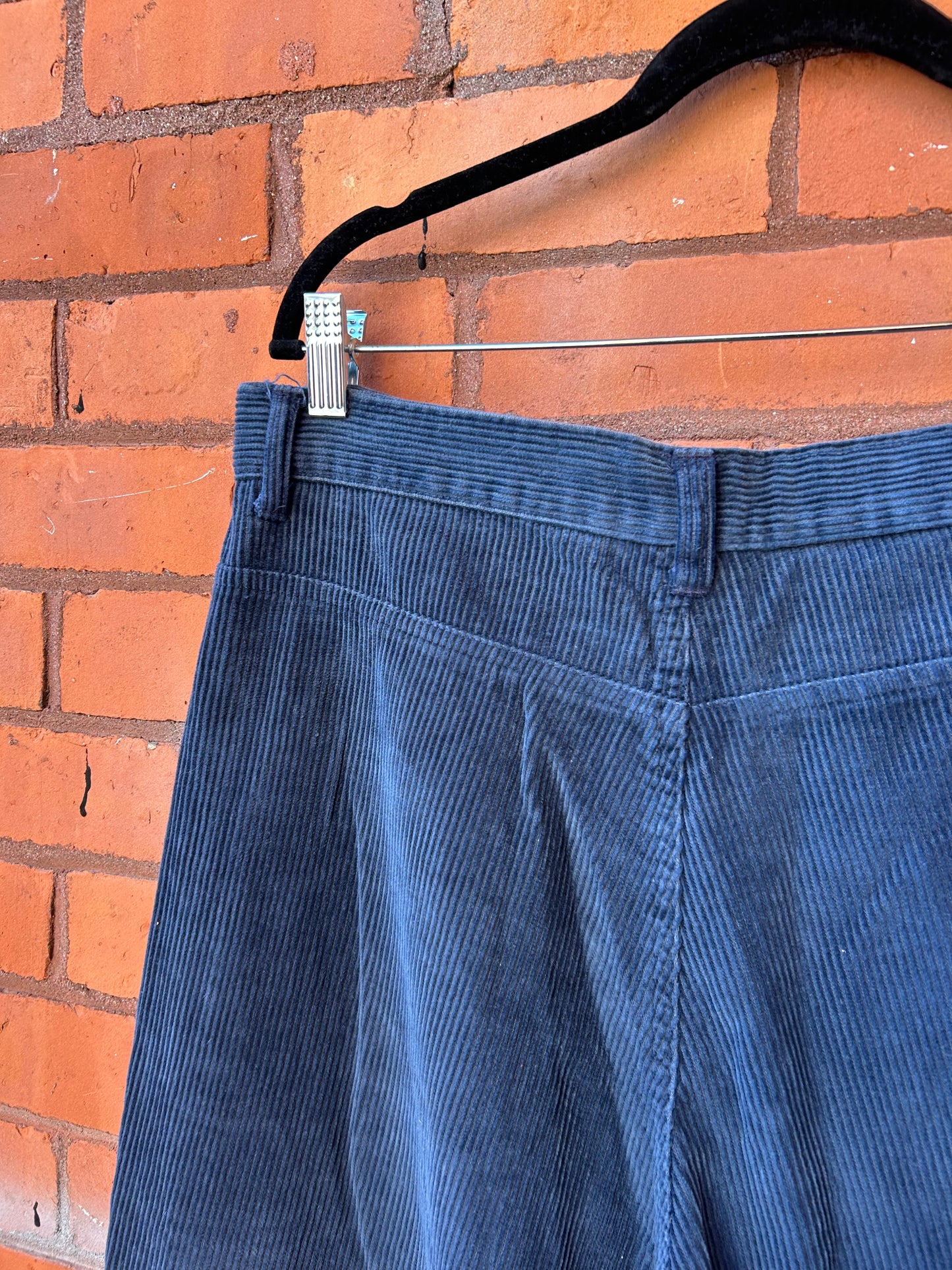 90’s Vintage Blue Cord Pants / 34 Waist