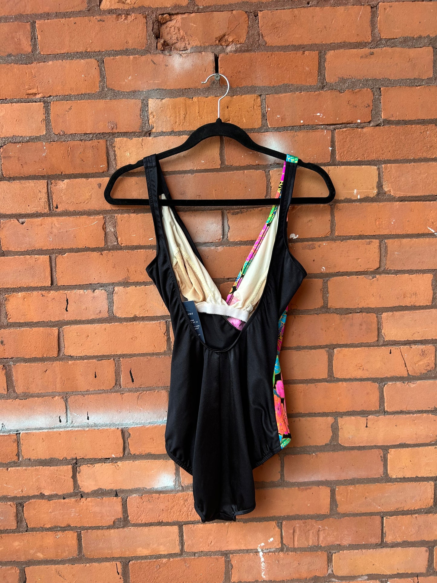 90’s Vintage Floral Wrap Swim Suit / Size M