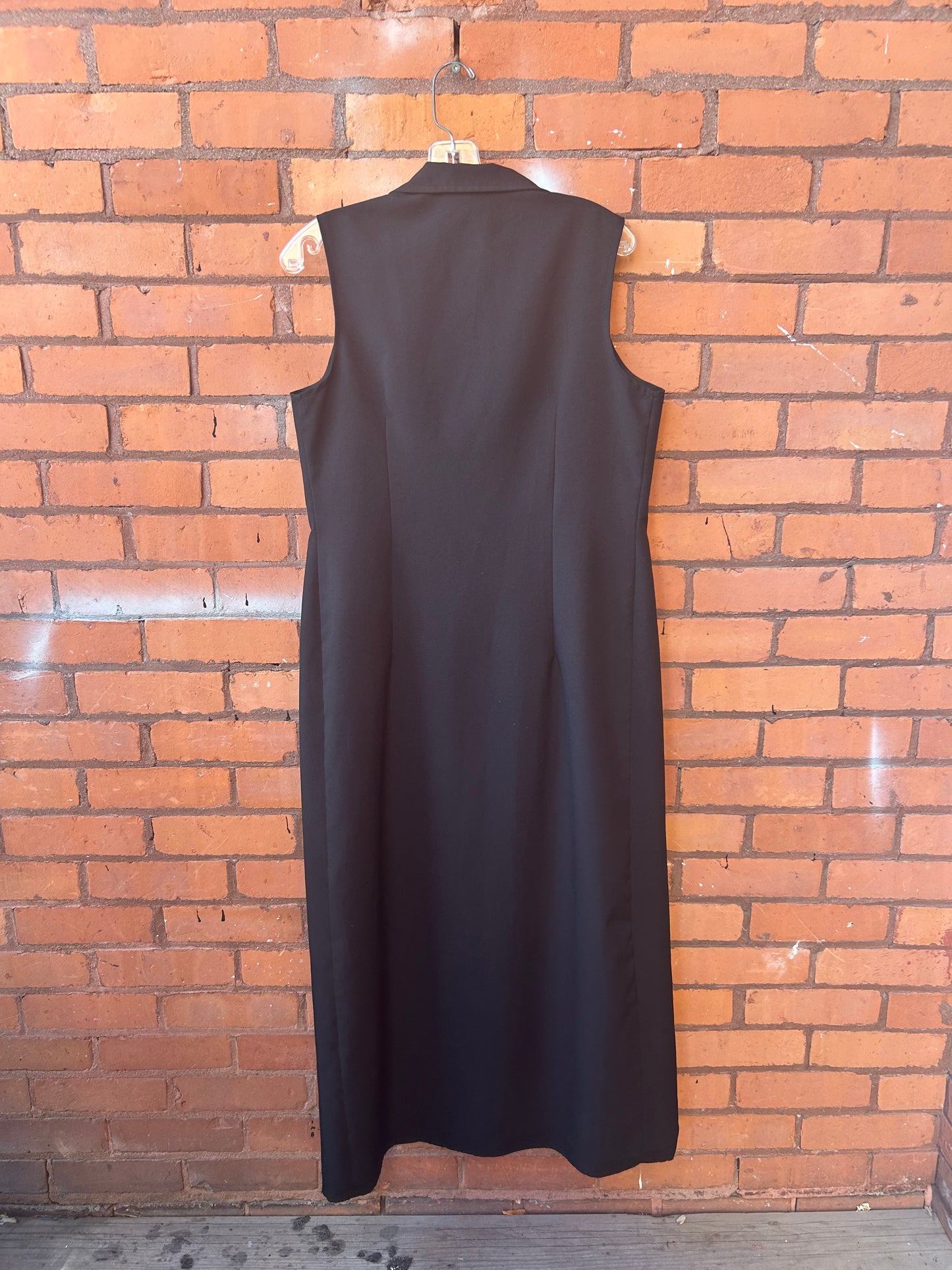 90’s Vintage Black Tie Duster / Size M-L