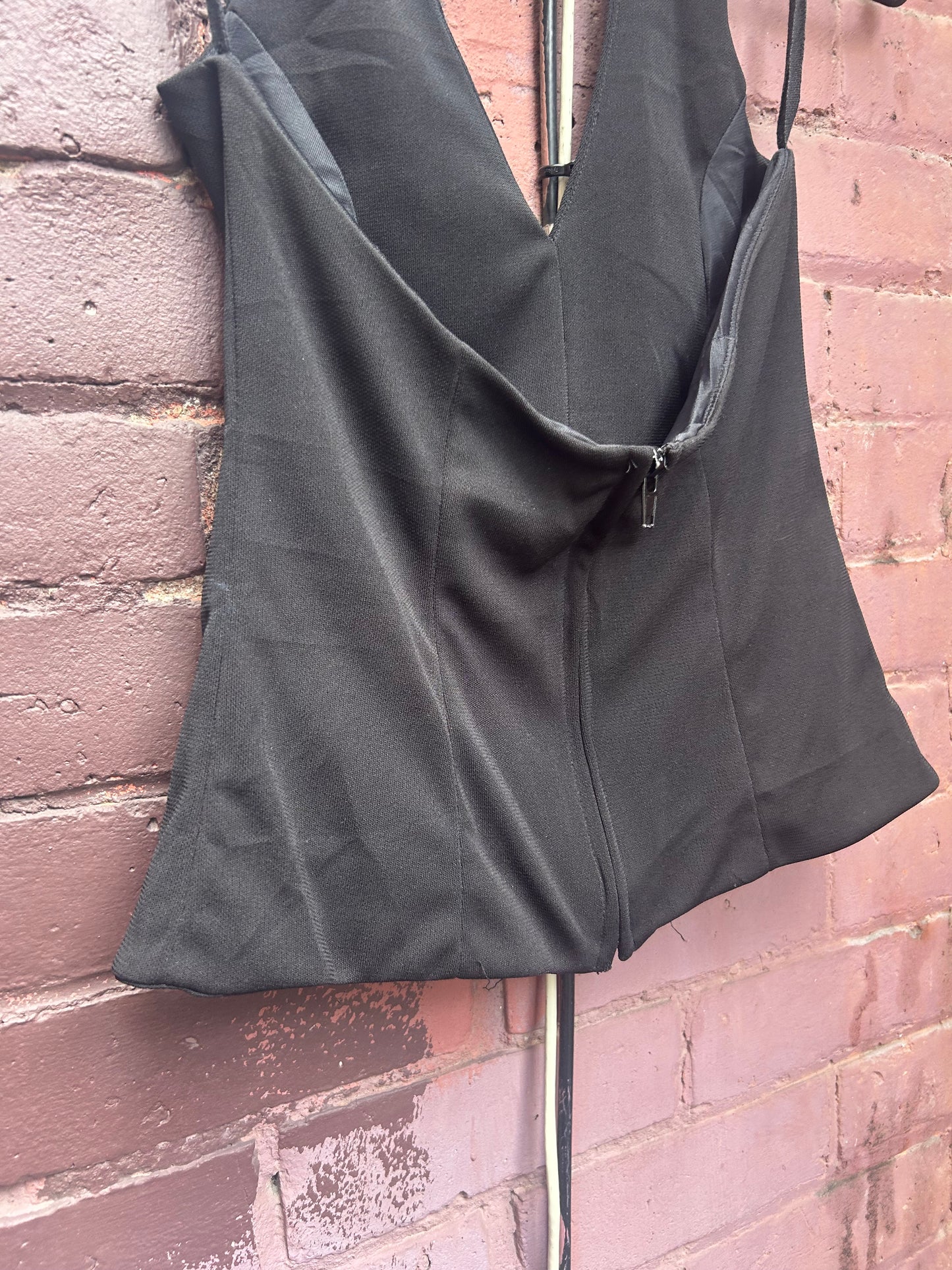 90’s Vintage Black Halter Top / Size M