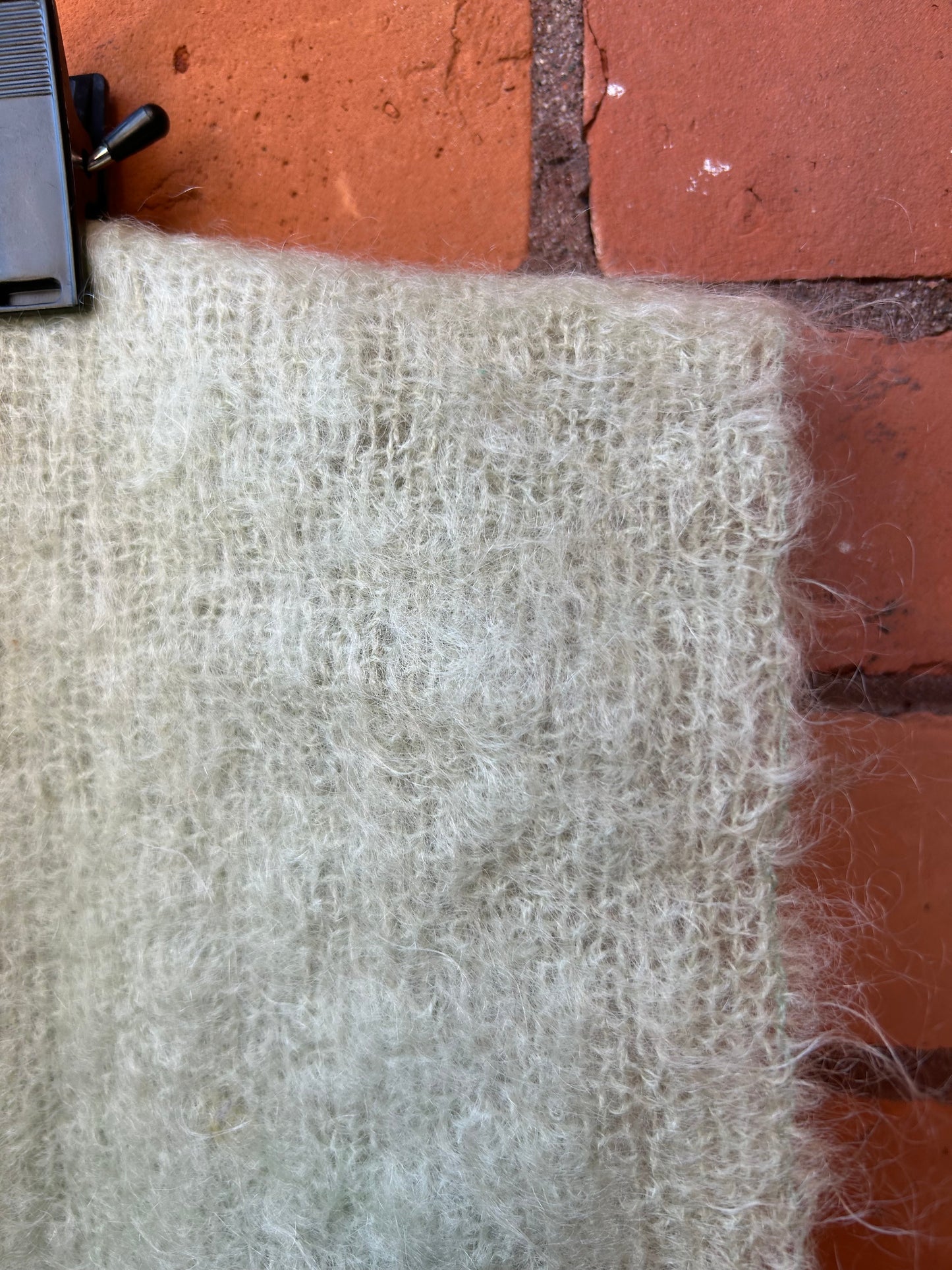 70’s Vintage Mint Green Mohair Scarf