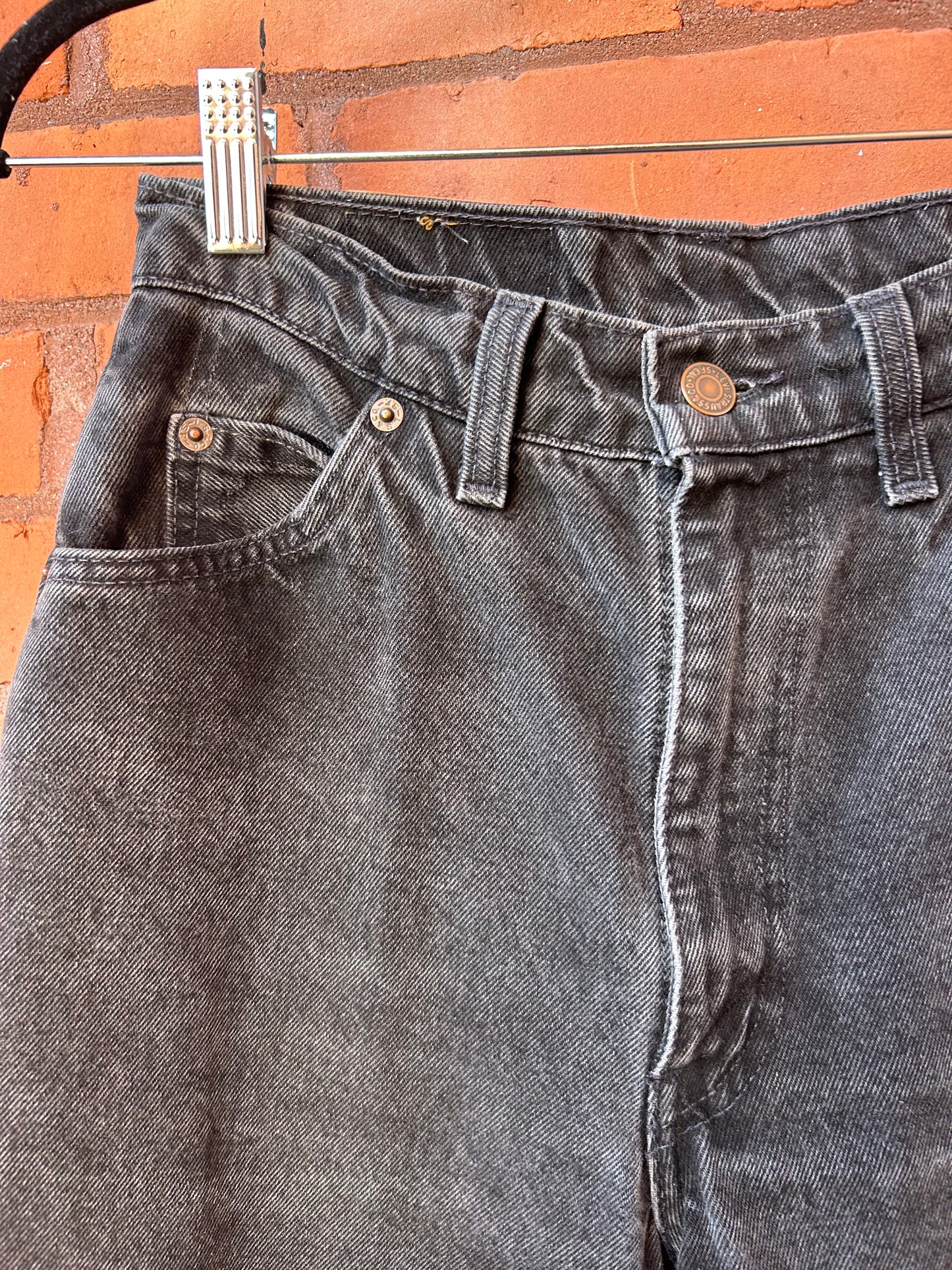 90’s Vintage Levi’s Orange Tab 631 Black High Waist Jeans / 27 Waist