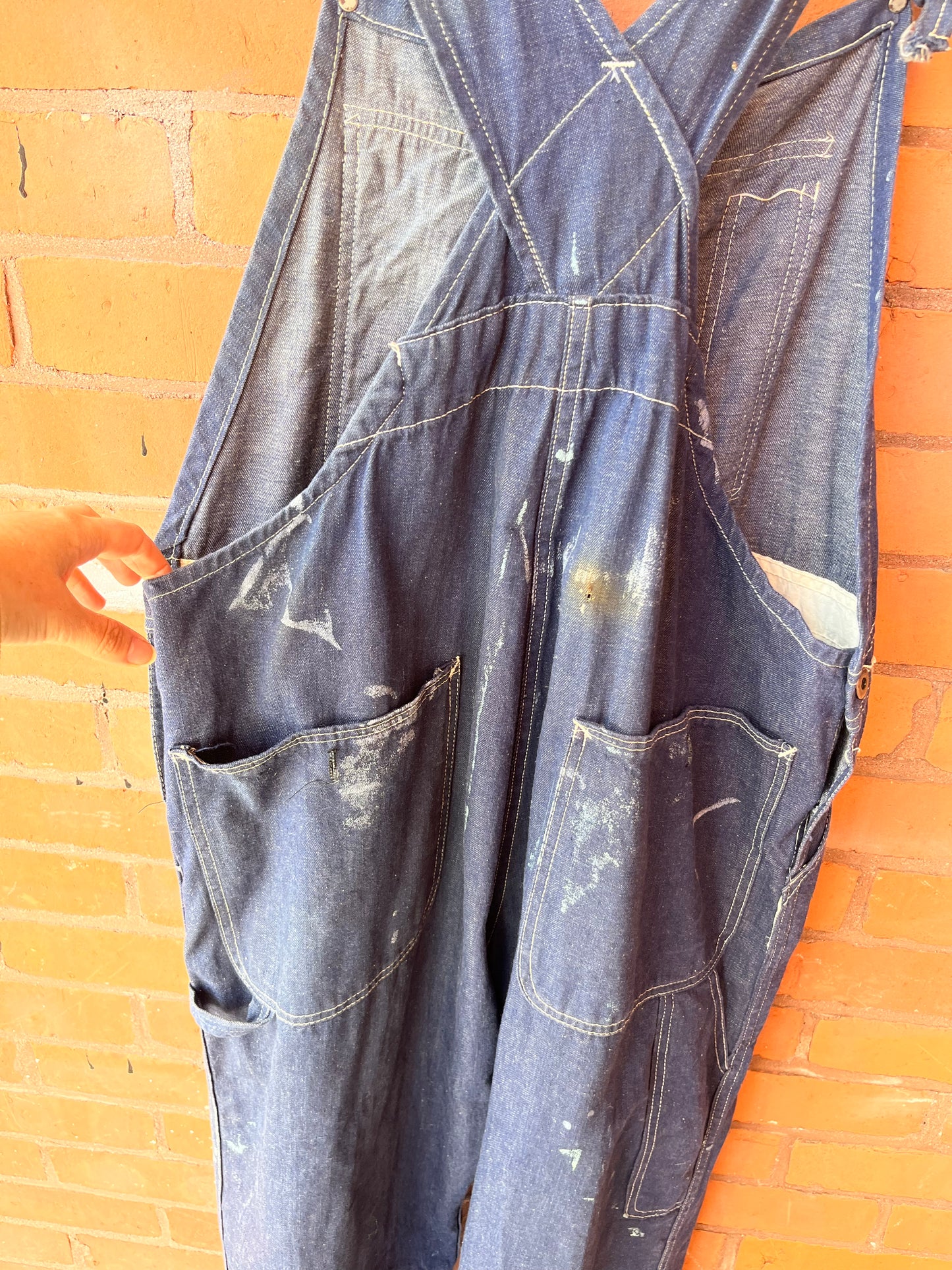 60’s Vintage TTC Selvedge Denim Overalls / 36 Waist