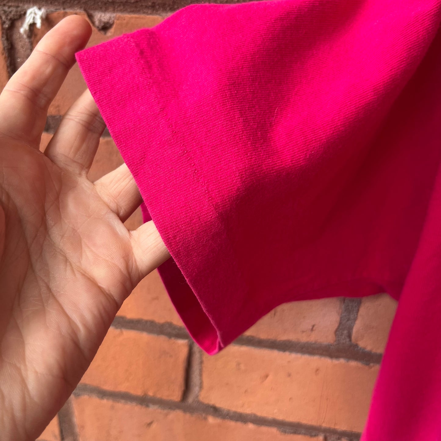 1992 Vintage Fuchsia Pink Track & Field Tee / Size L