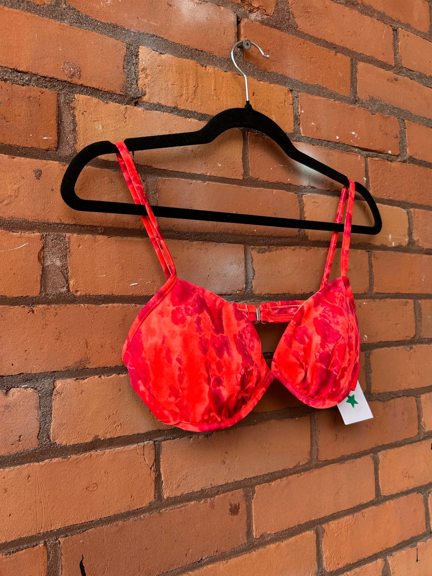 90’s Vintage Pink Tie Dye Swim Bra / Size M