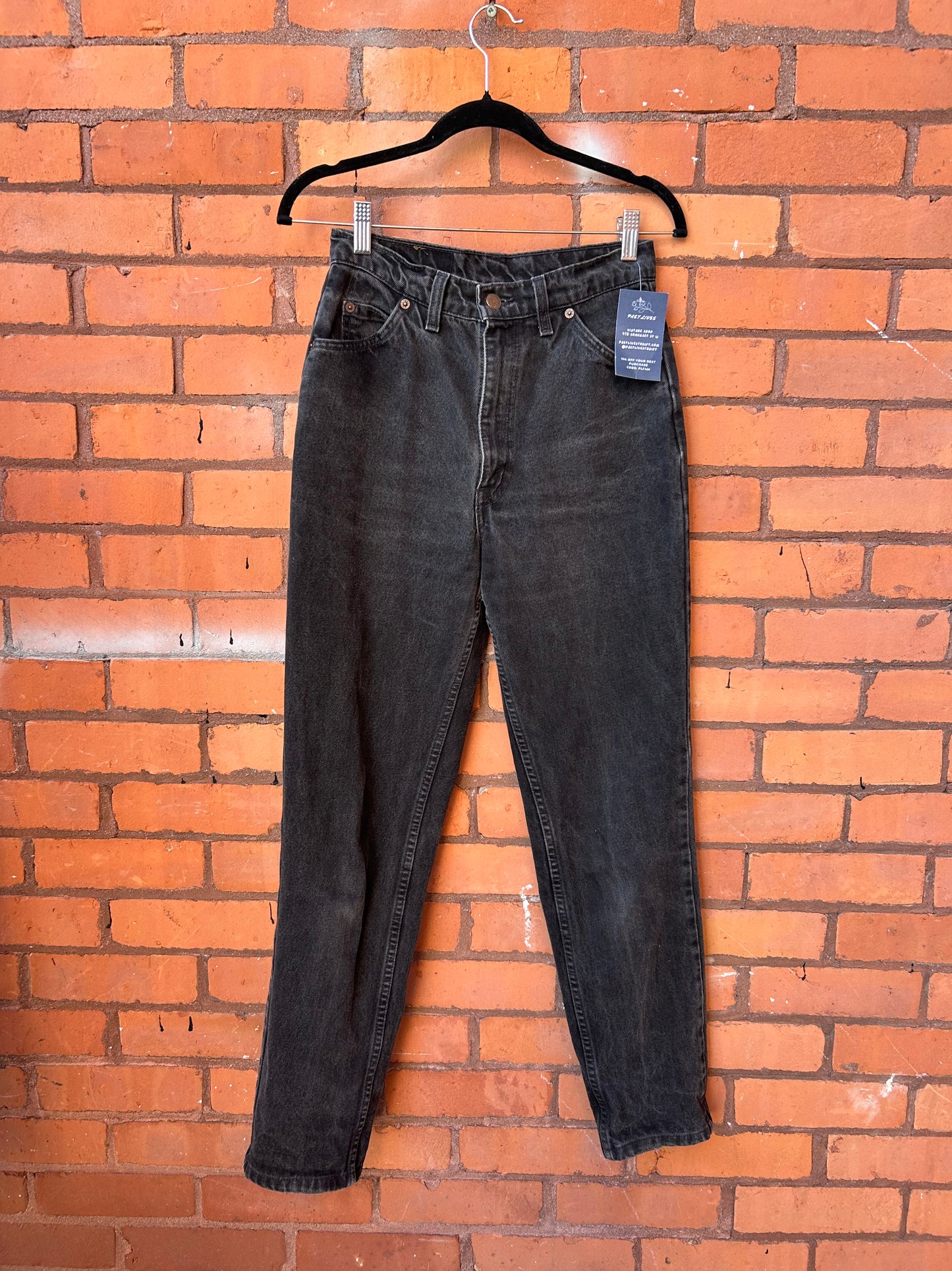 90’s Vintage Levi’s Orange Tab 631 Black High Waist Jeans / 27 Waist