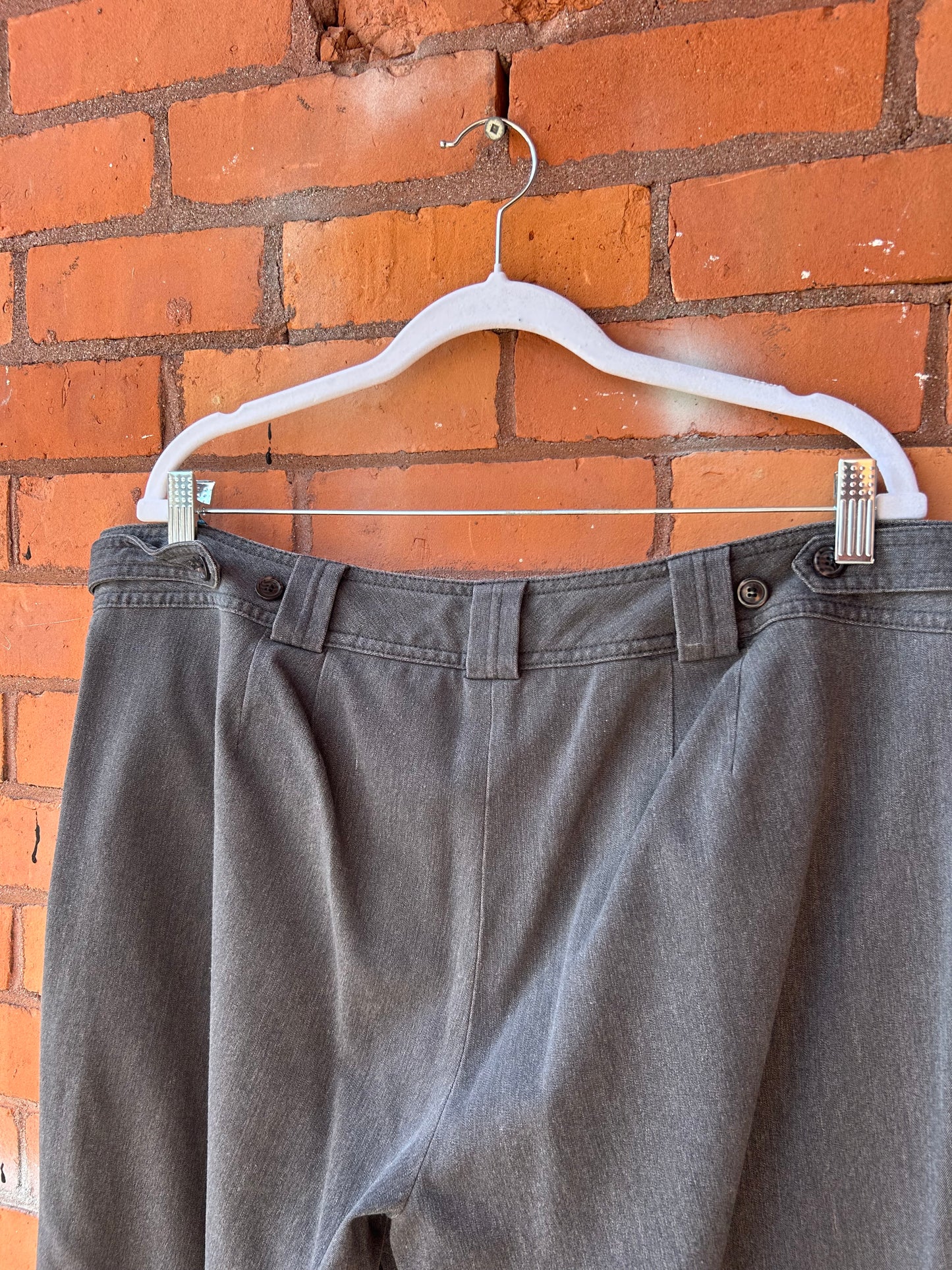 Y2K Vintage Grey Mid Rise Wide Leg Pants / 40-42 Waist