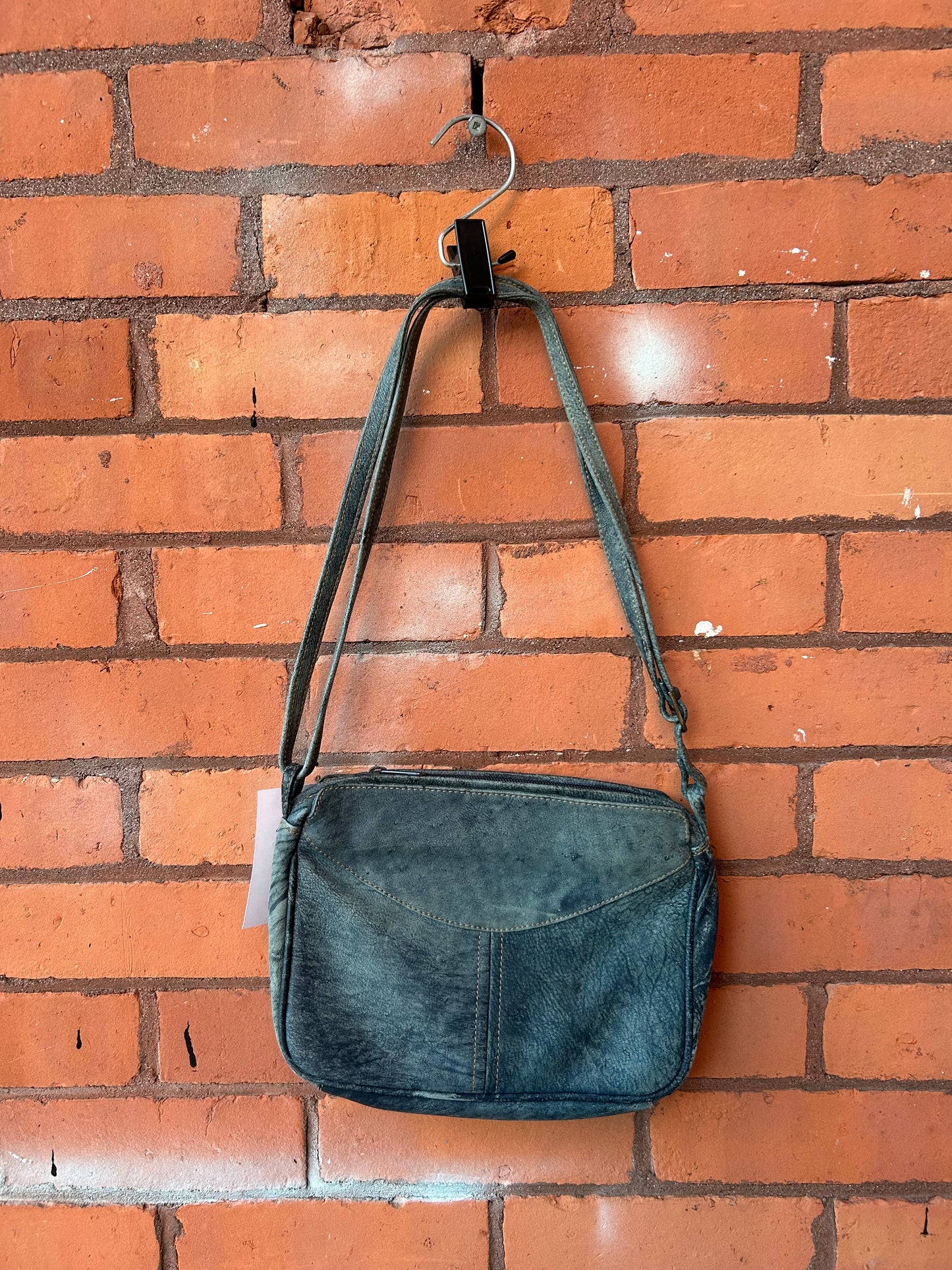 90’s Vintage Blue Leather Crossbody/Shoulder Purse
