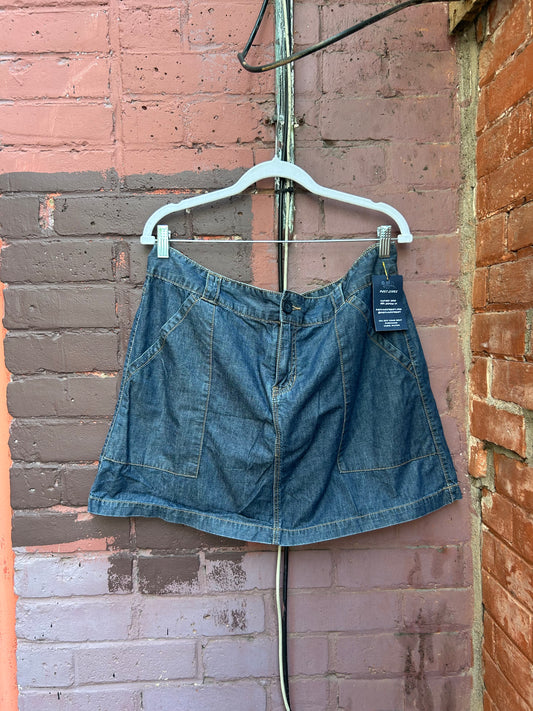 Y2K Calvin Klein Denim Mini Skirt / 38 Waist