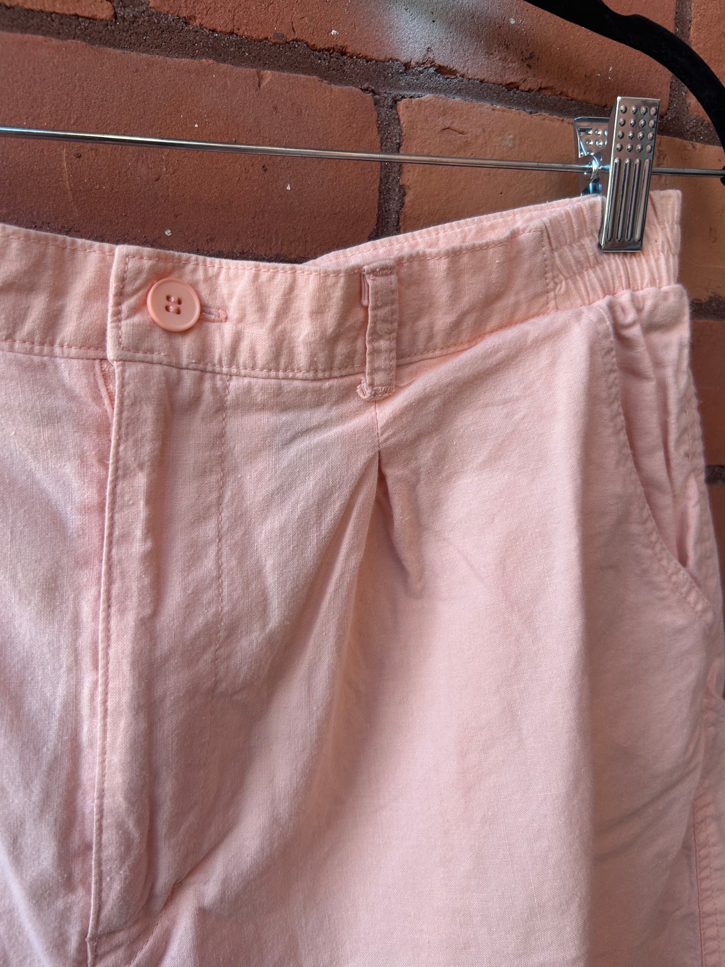 80’s Vintage Coral Pink Cotton Shorts / 32-34 Waist