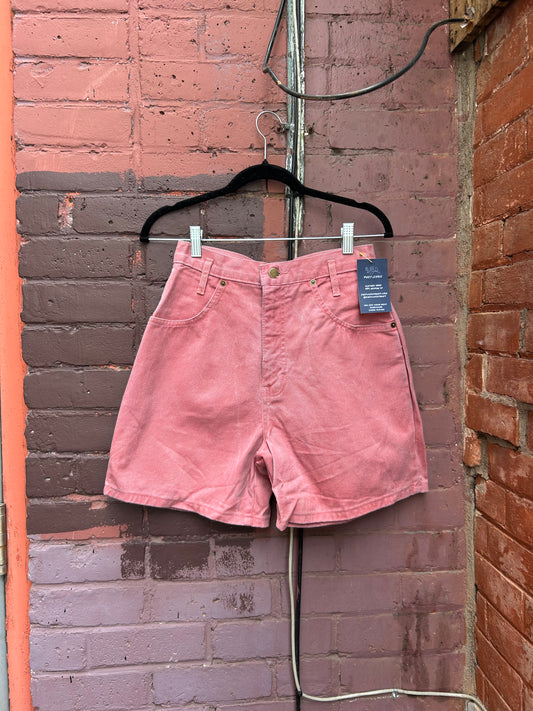 80’s Vintage Pink Denim High Waist Shorts / 27 Waist