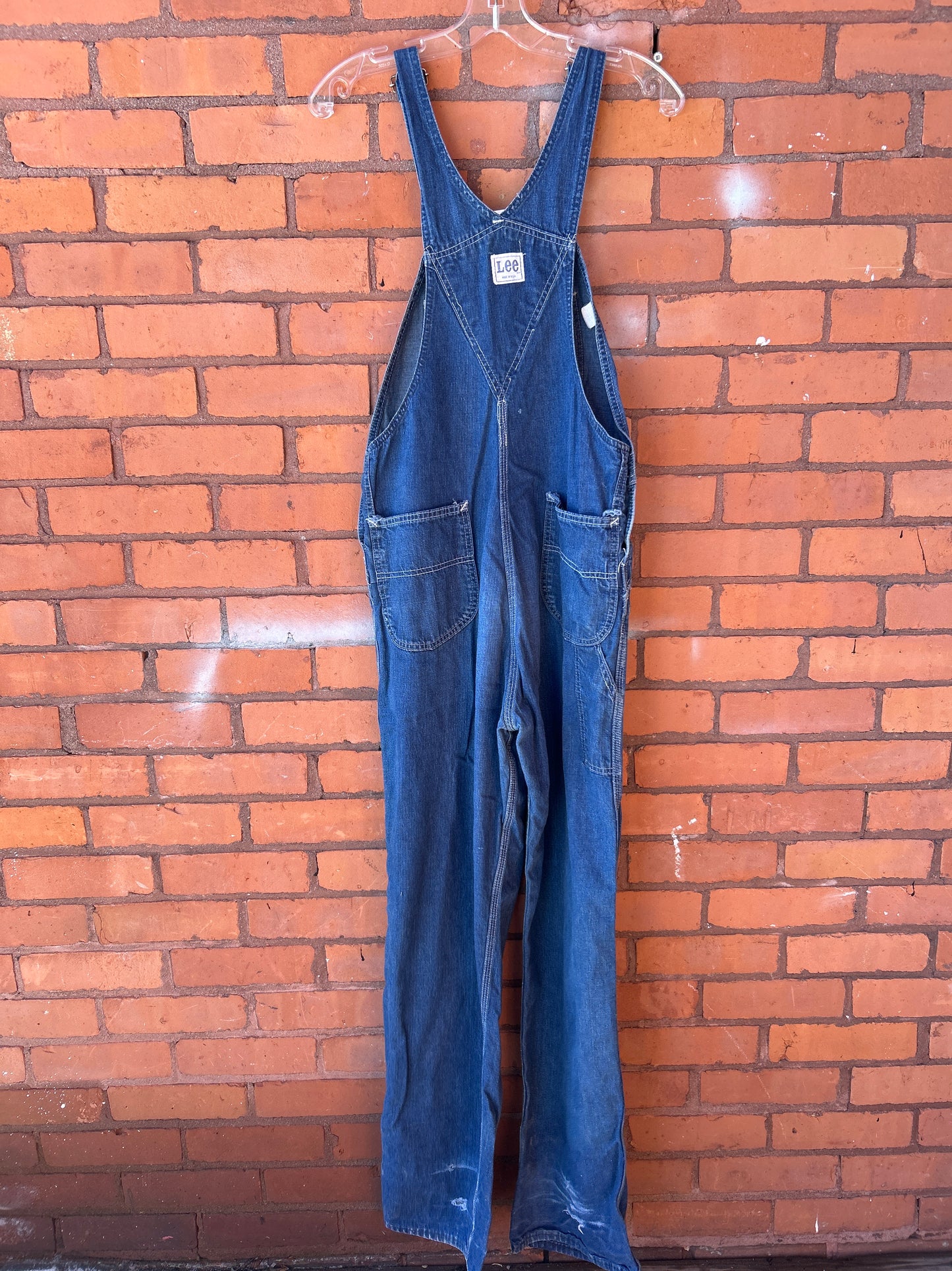 70’s Vintage Lee Blue Denim Overalls / 32 Waist