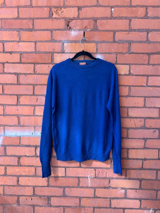 90’s Vintage Blue Cashmere Sweater / Size M