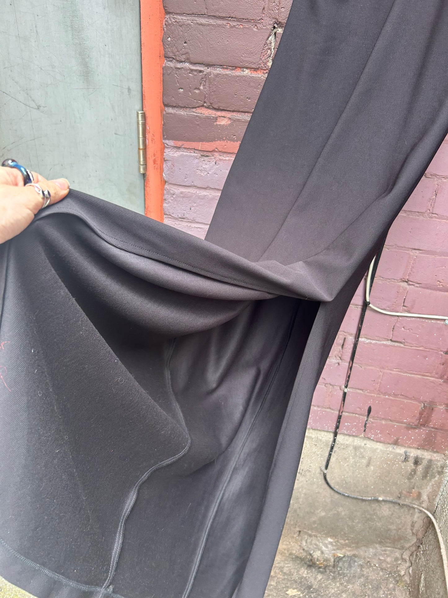 90's Vintage Black Halter Keyhole Maxi Dress / Size S