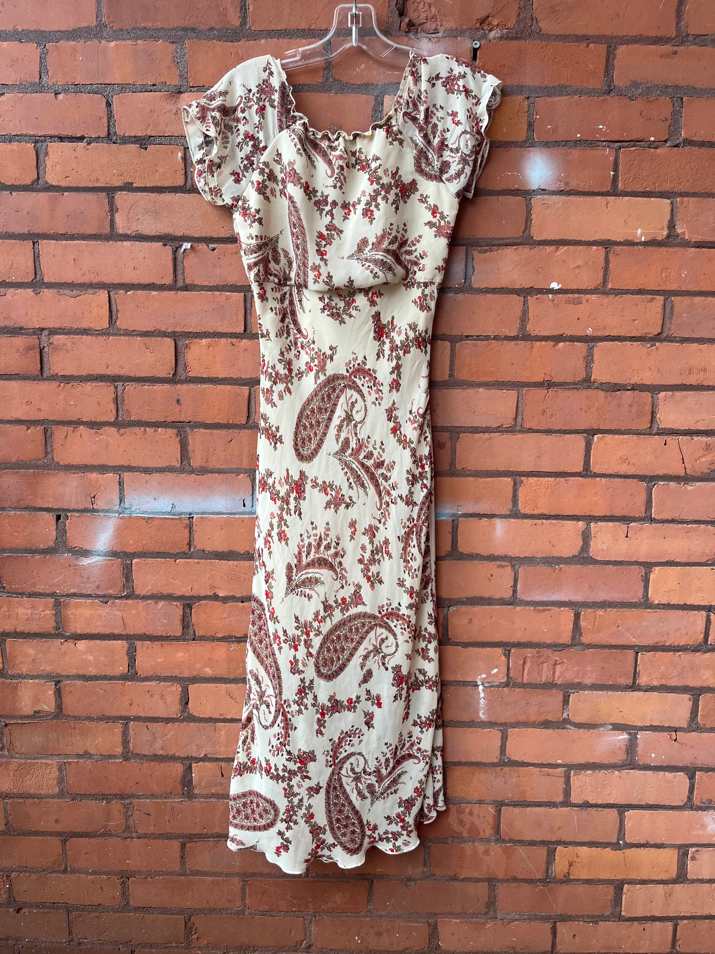 Y2K Vintage Milkmaid Floral Midi Dress / Size S
