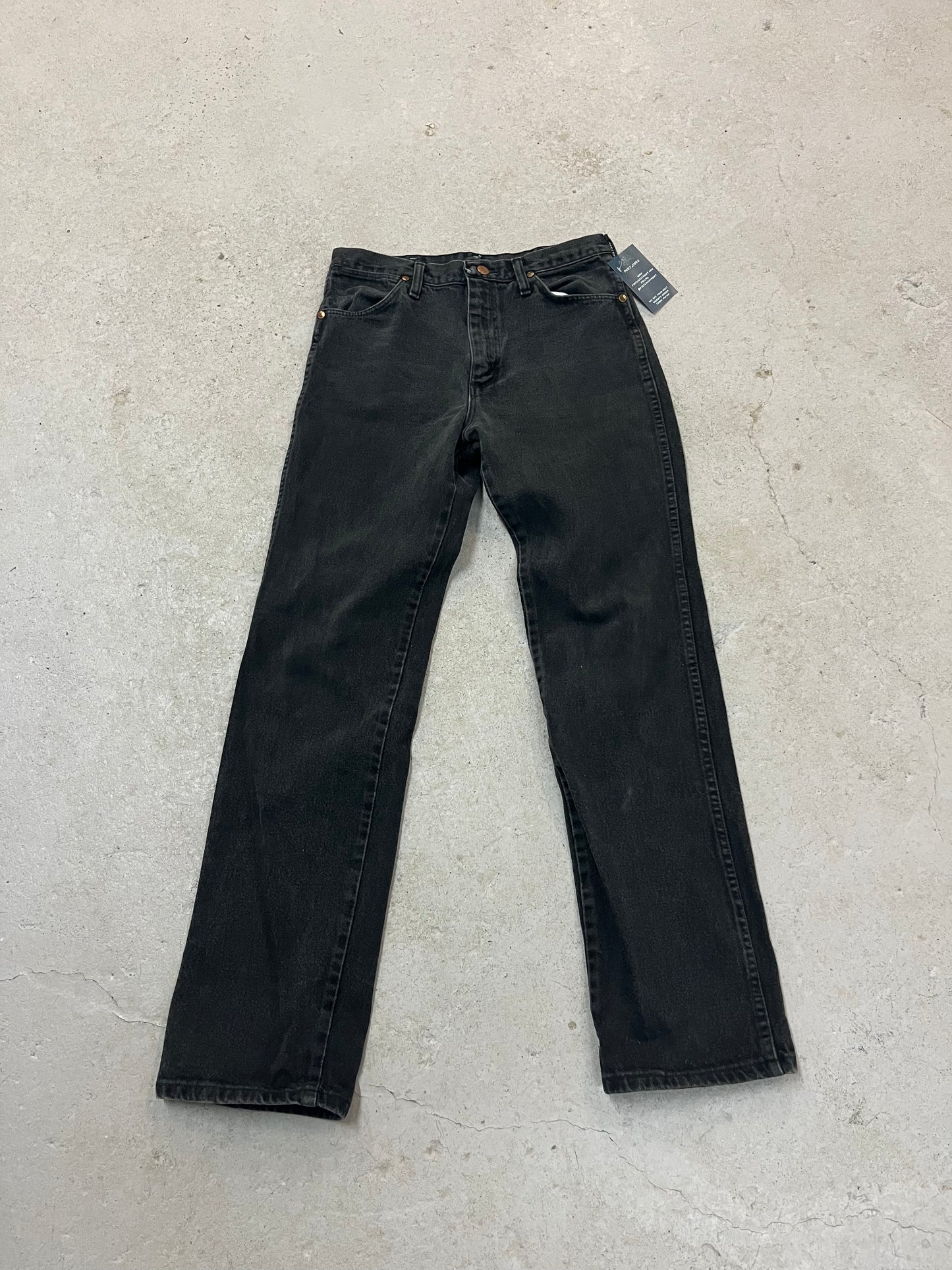 90’s Vintage Wrangler Faded Black Wash Jeans / 29 Waist
