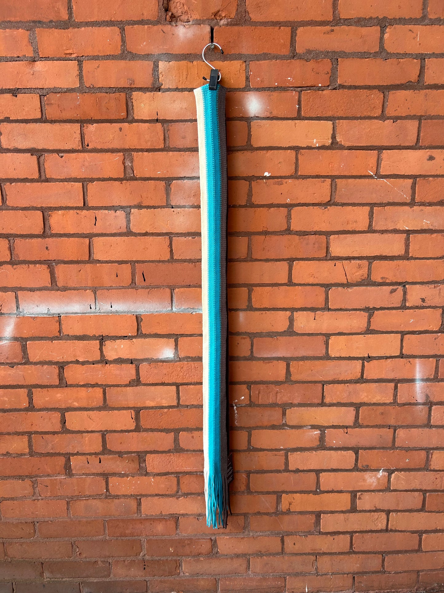 Y2K Vintage Blue Striped Long Skinny Scarf