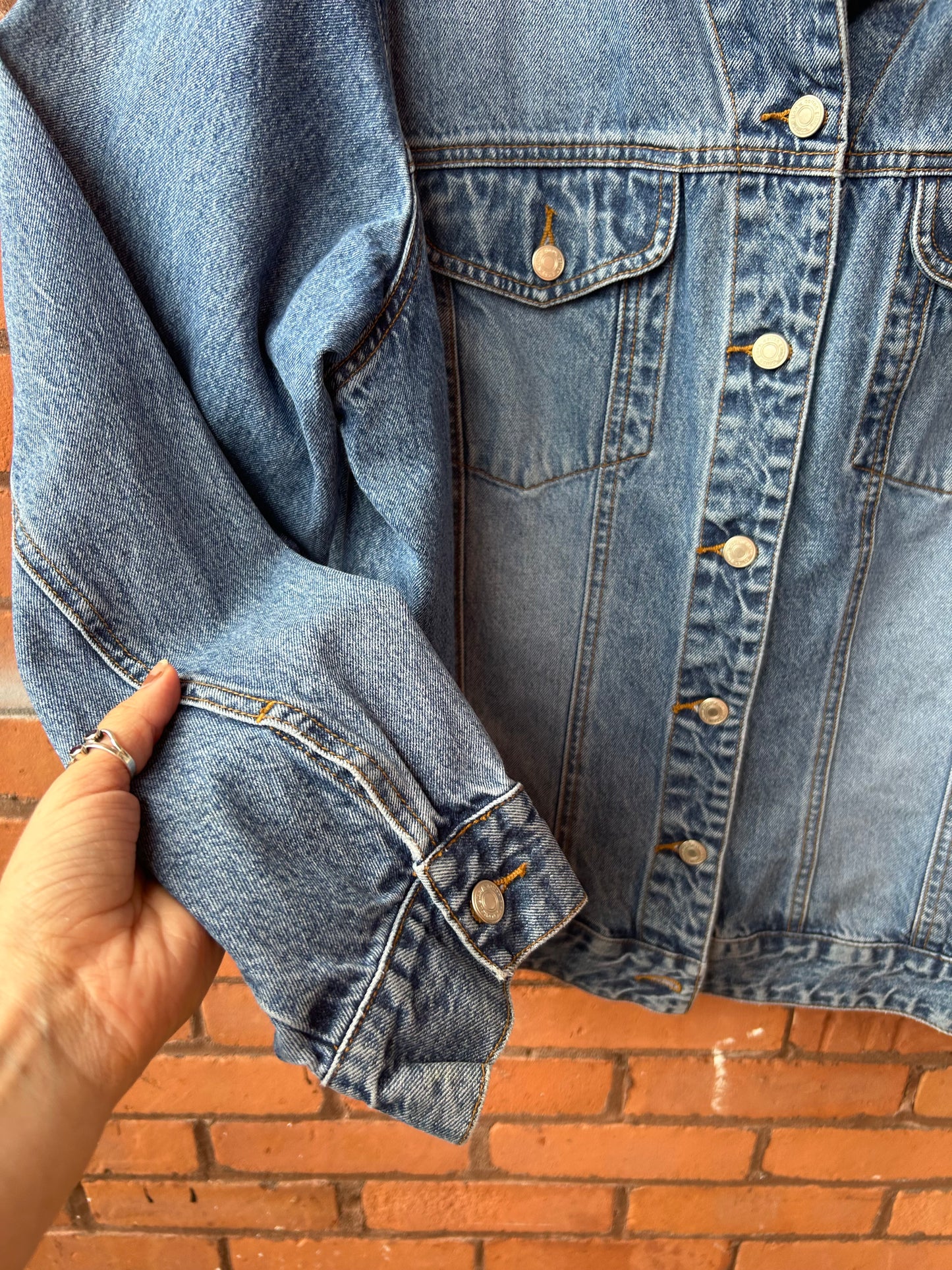 90’s Vintage Boxy Denim Jacket / Size XL