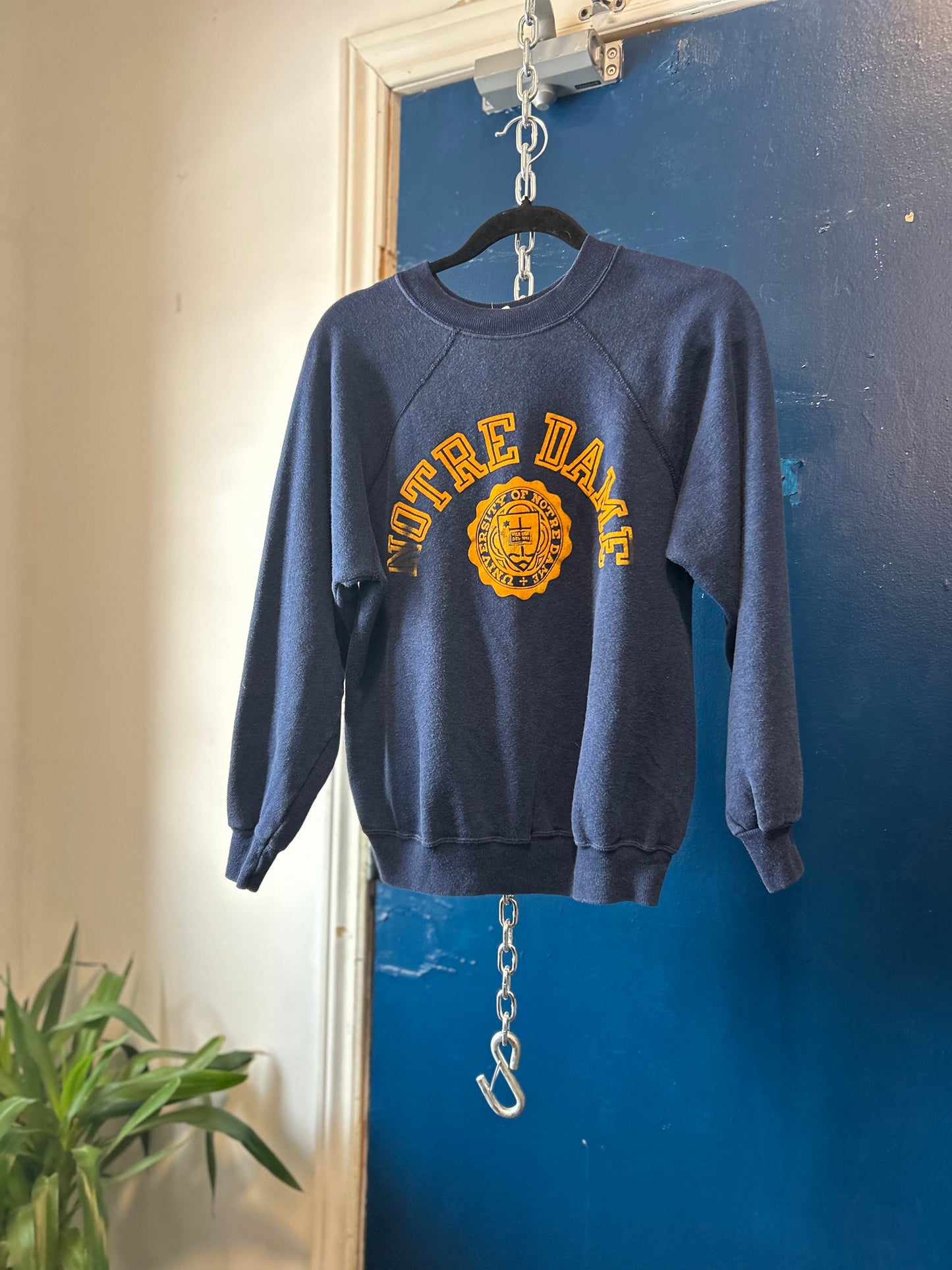 70’s Vintage Navy Blue Notre Dame Crewneck / Size S-M