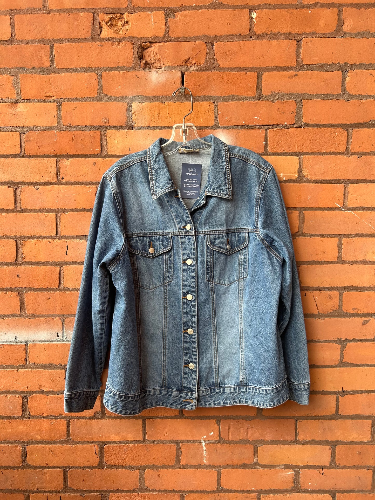 90’s Vintage Boxy Denim Jacket / Size XL