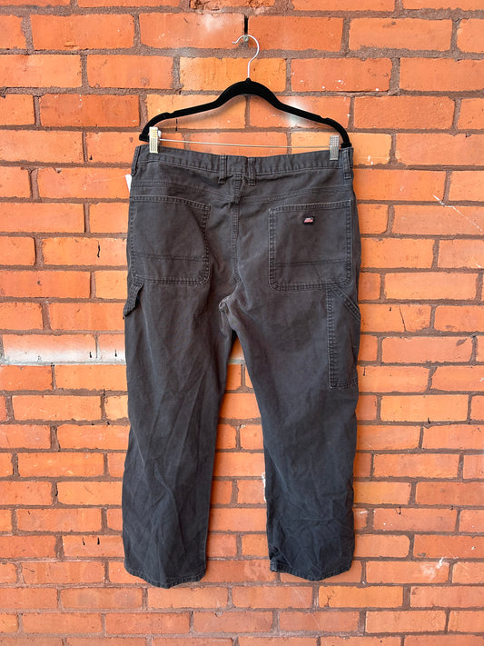 Y2K Vintage Dickies Faded Black Carpenter Pants / 38 Waist