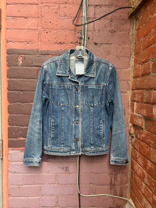90’s Vintage Faded Blue Denim Jacket / Size M
